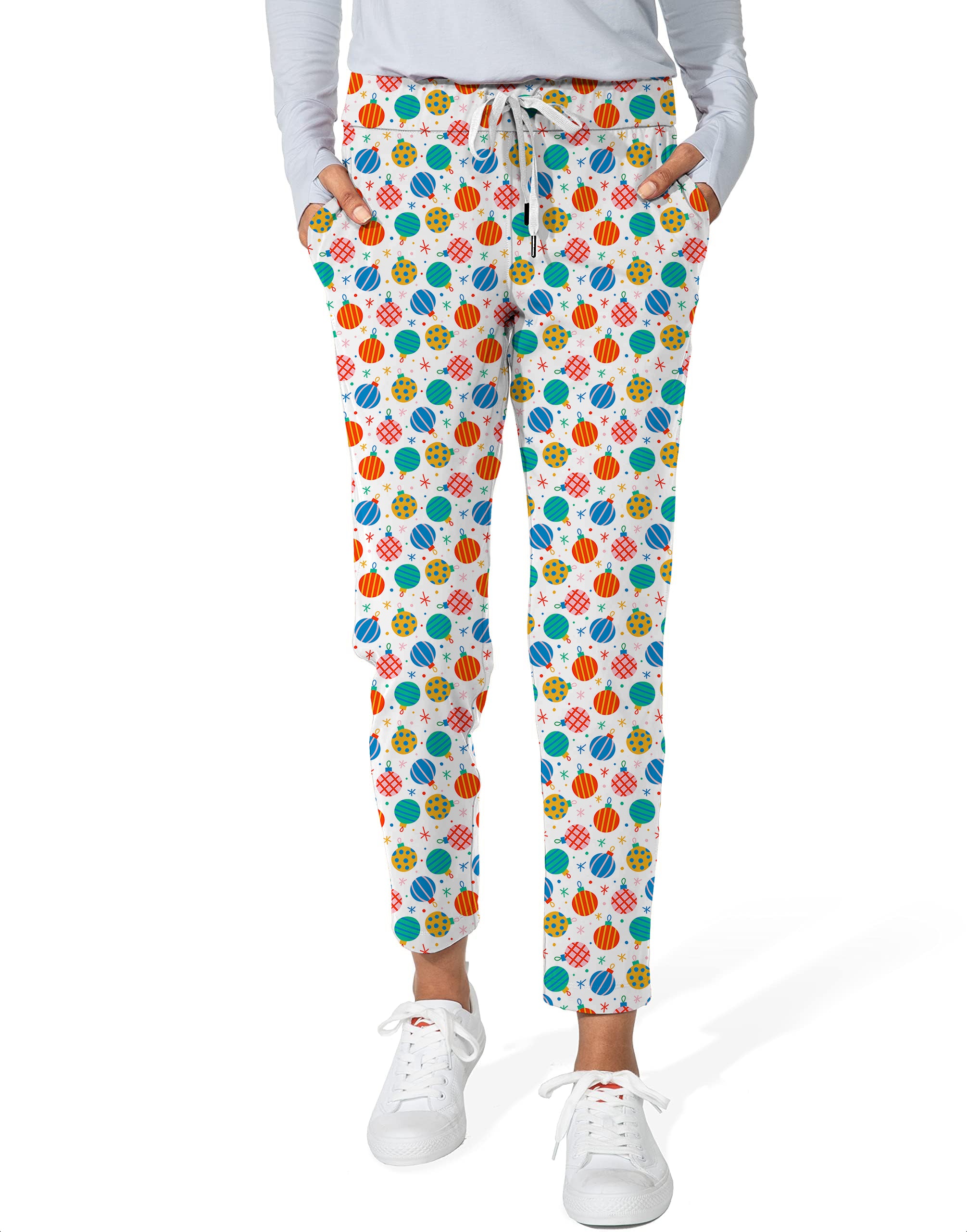 Christmas Decoration Women's 7/8 Stretch Ankle Golf Pants