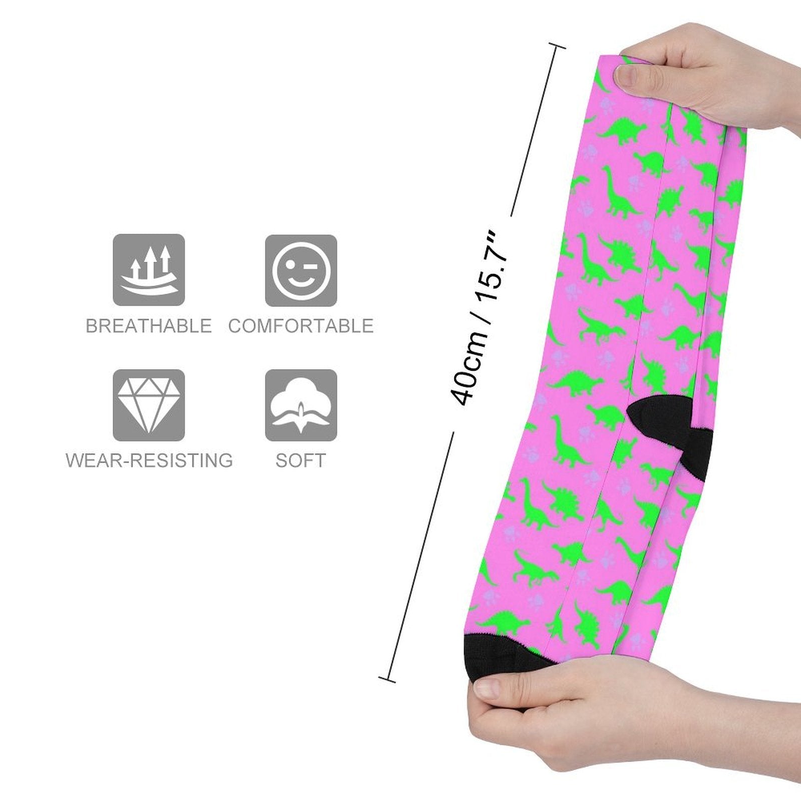 Pink Land Before Time Prined socks Gifts for Men Women