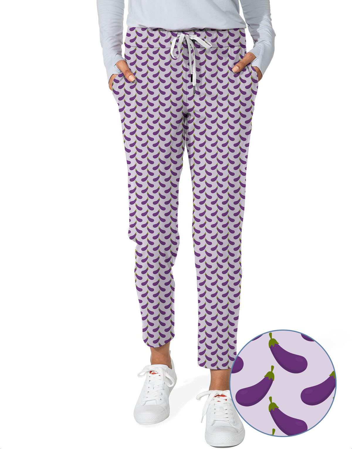 Purple eggplant Women's 7/8 Stretch Ankle Golf Pants