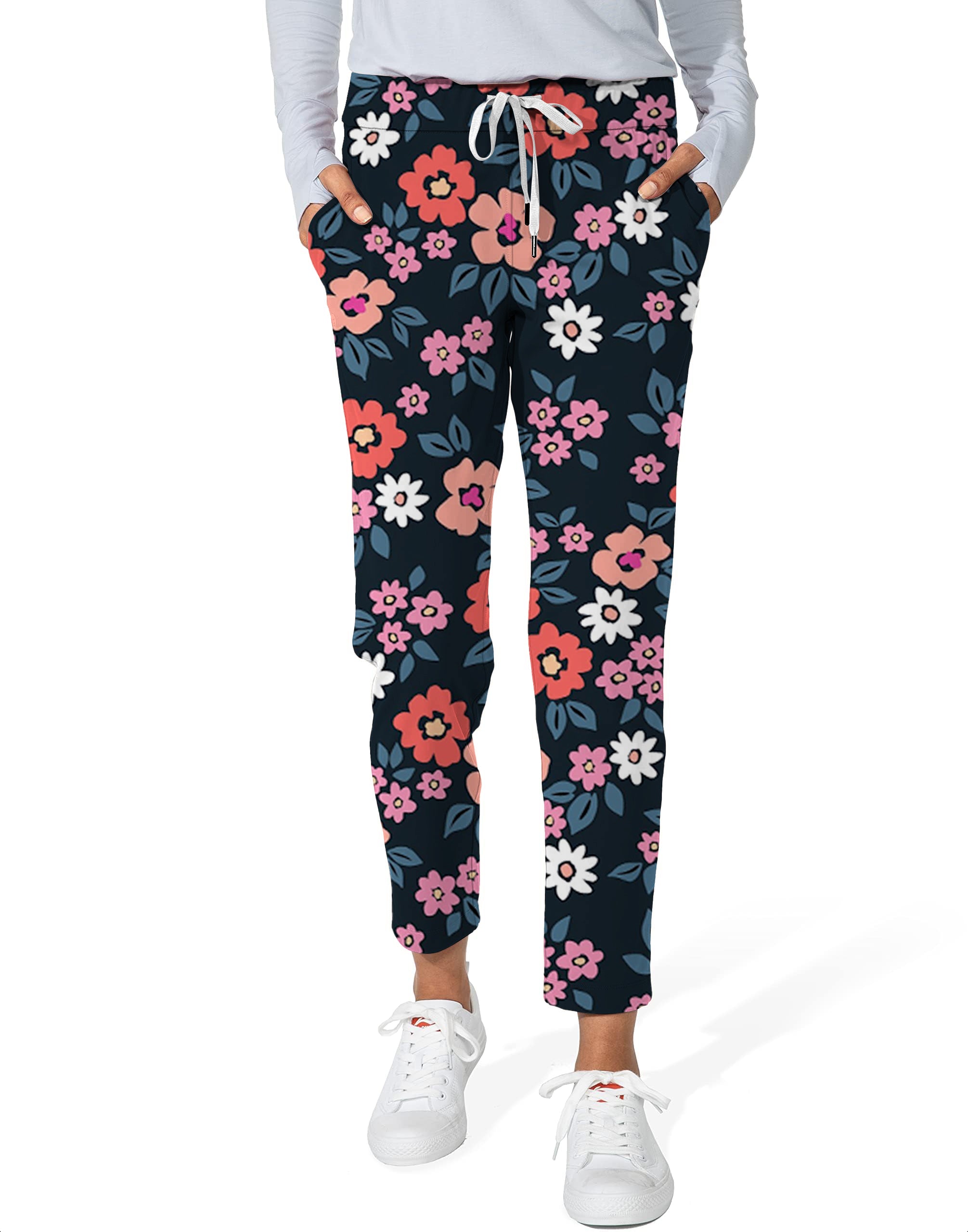 Vintage Floral-Women's 7/8 Stretch Ankle Golf Pants