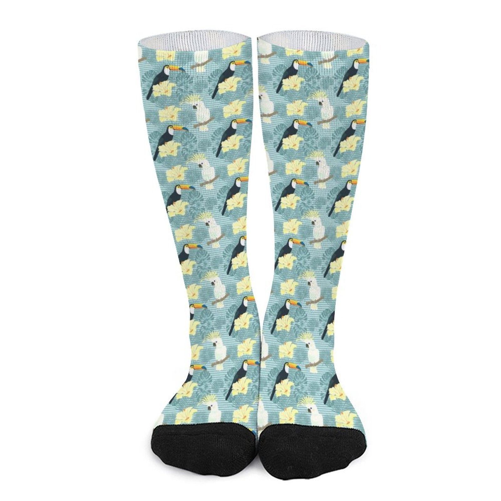 Flamingo flowers Prined socks Gifts for Men Women