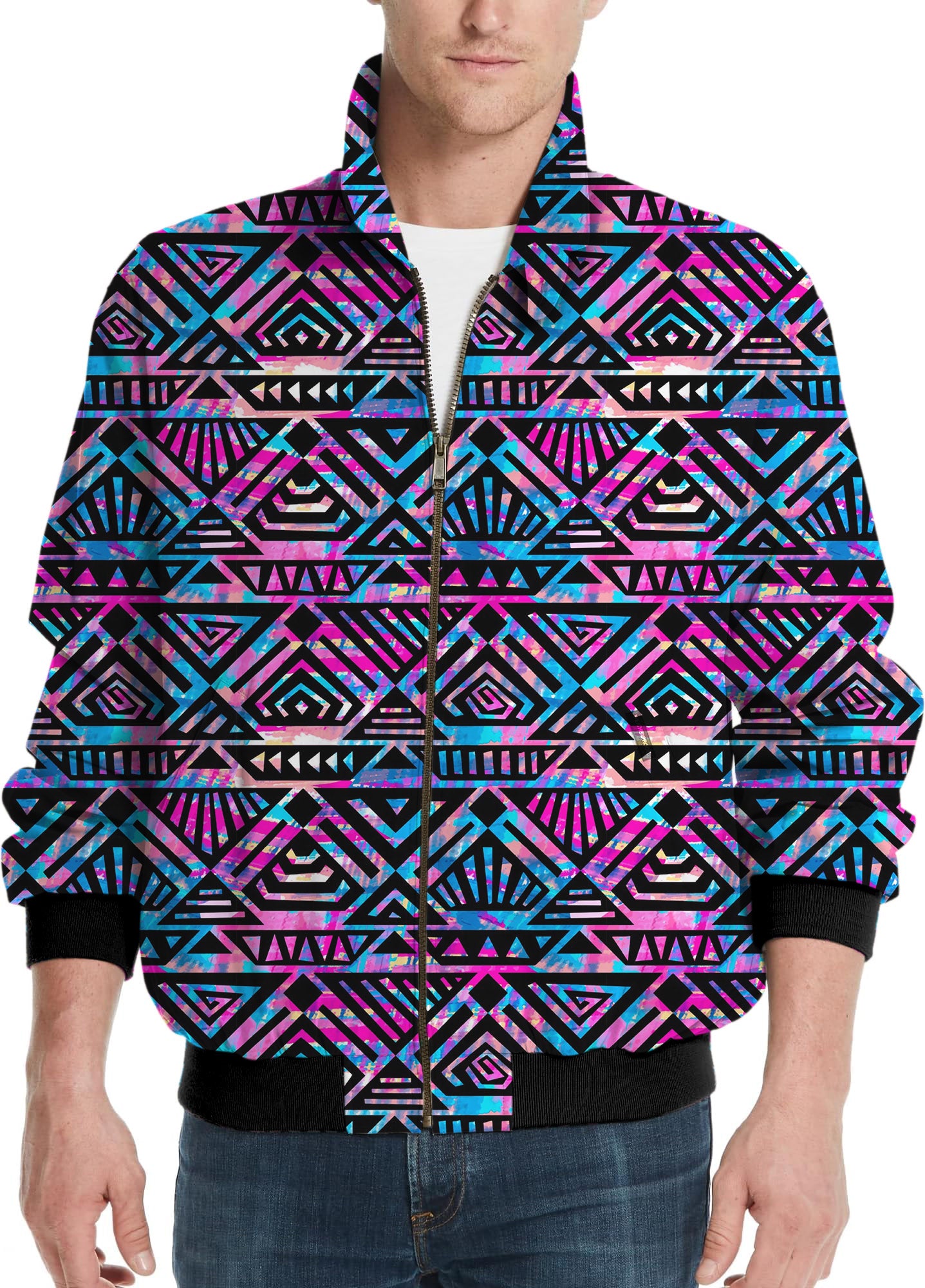 Purple grid-Men's Golf Windbreaker Light Jacket