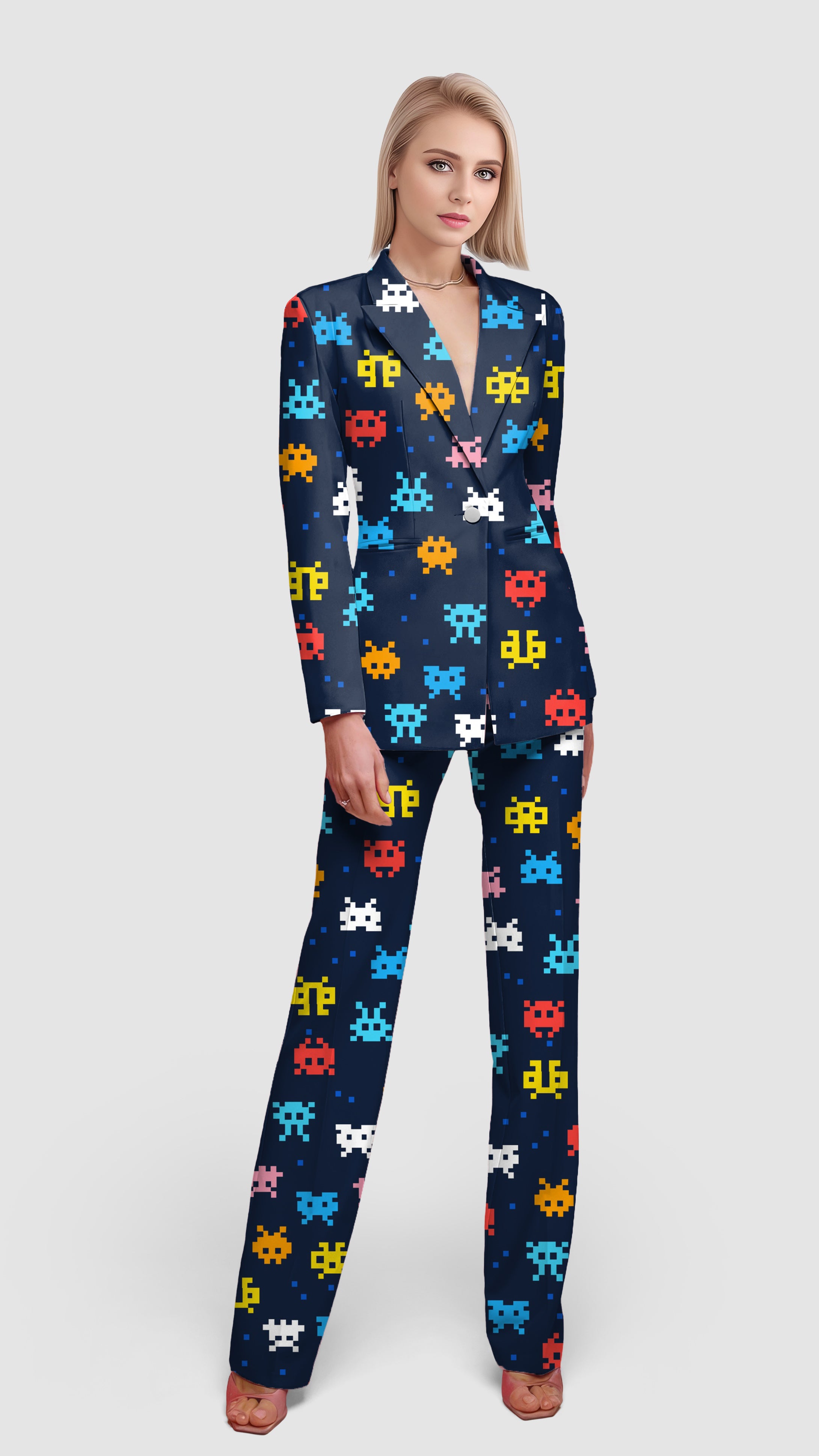 Good Ol Game-Women's Blazer Casual Work Office Blazer Suit set