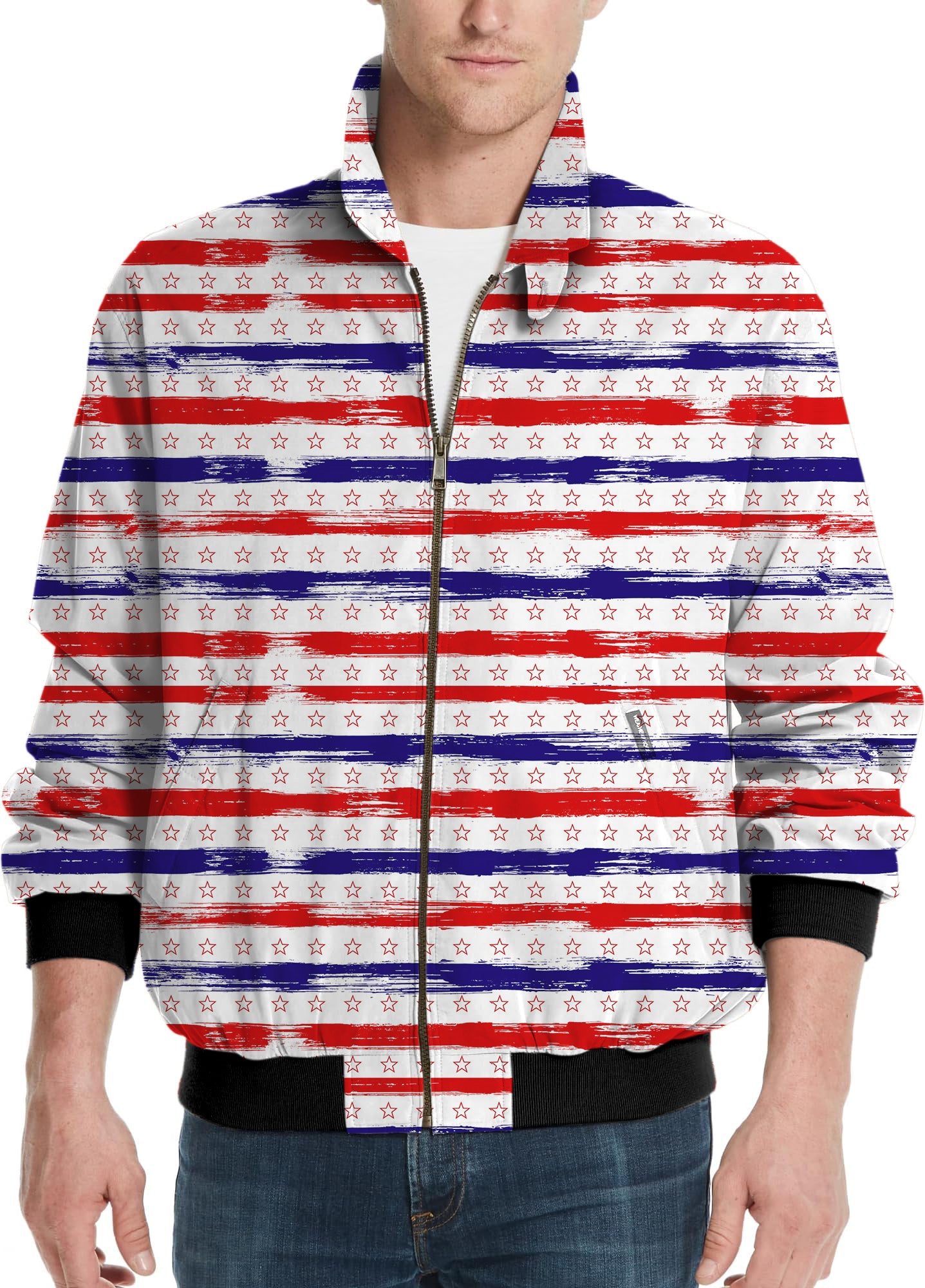 Stars & Stripes-Men's Golf Windbreaker Light Jacket