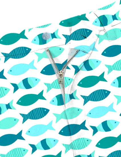 Men Fish Pond Golf Shorts