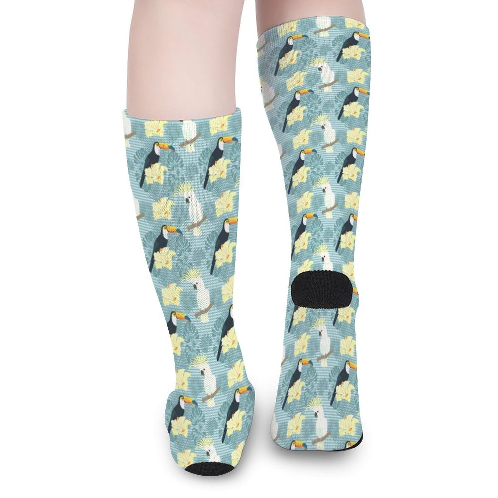 Flamingo flowers Prined socks Gifts for Men Women
