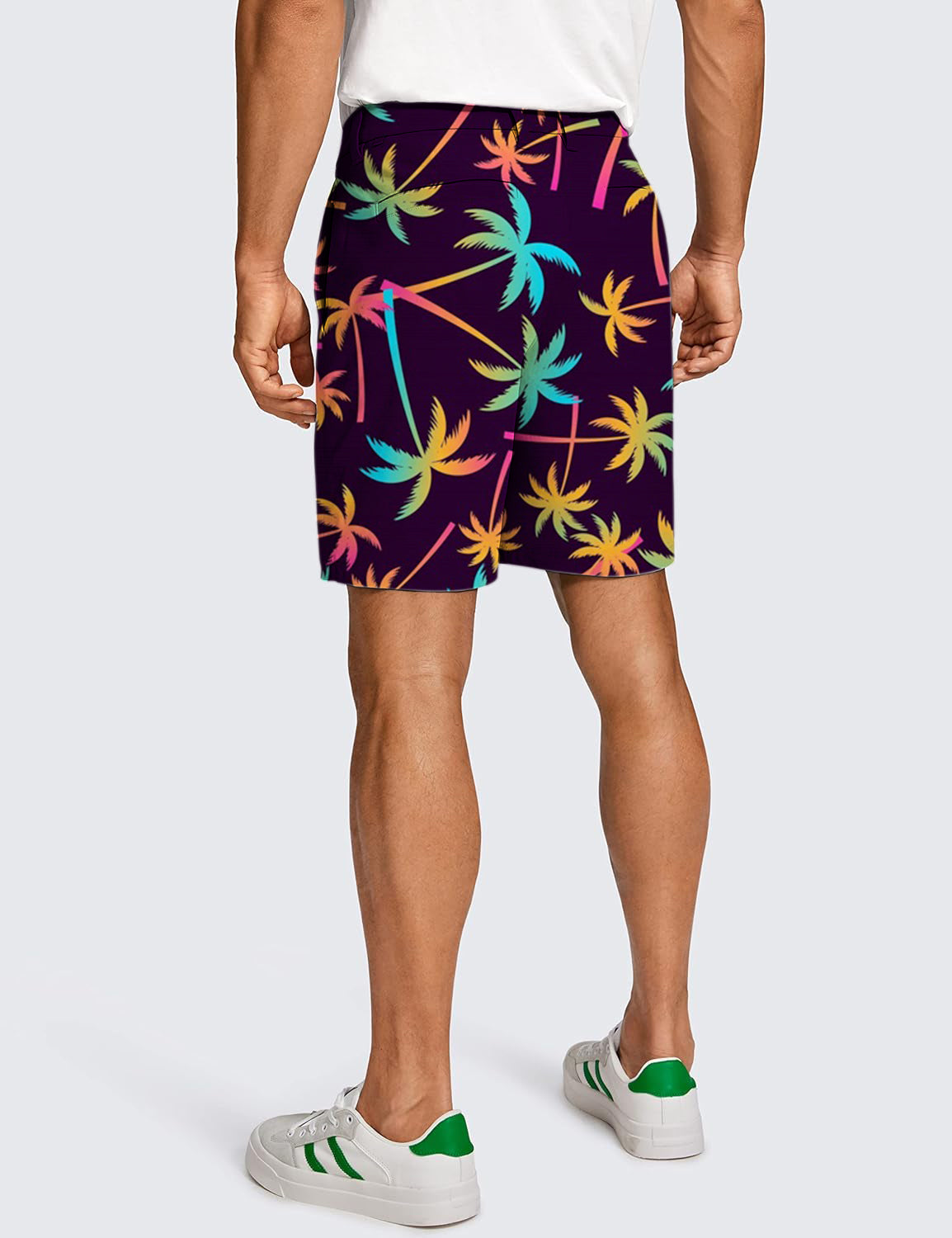 Men Gradient Palms Golf Shorts