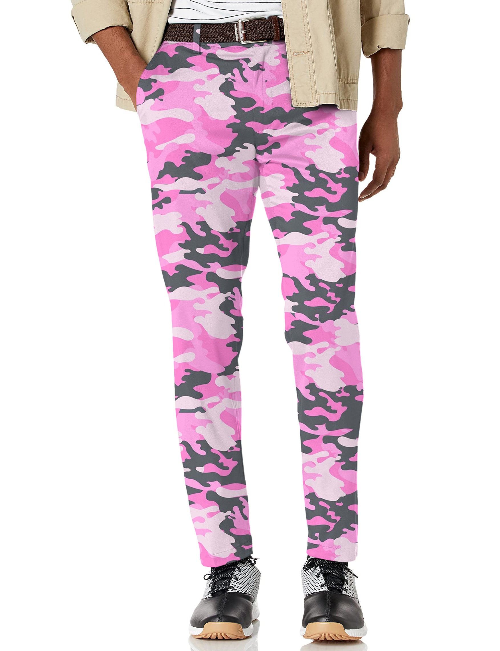 Men's Pink Camo Stretch Golf Pants