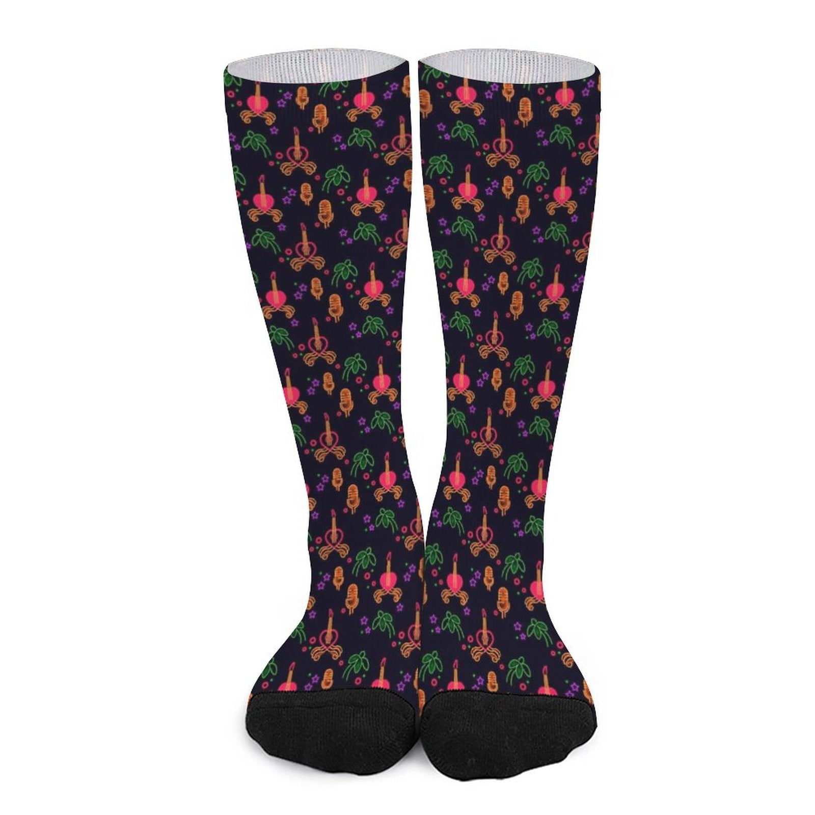 Neon guitar Prined socks Gifts for Men Women
