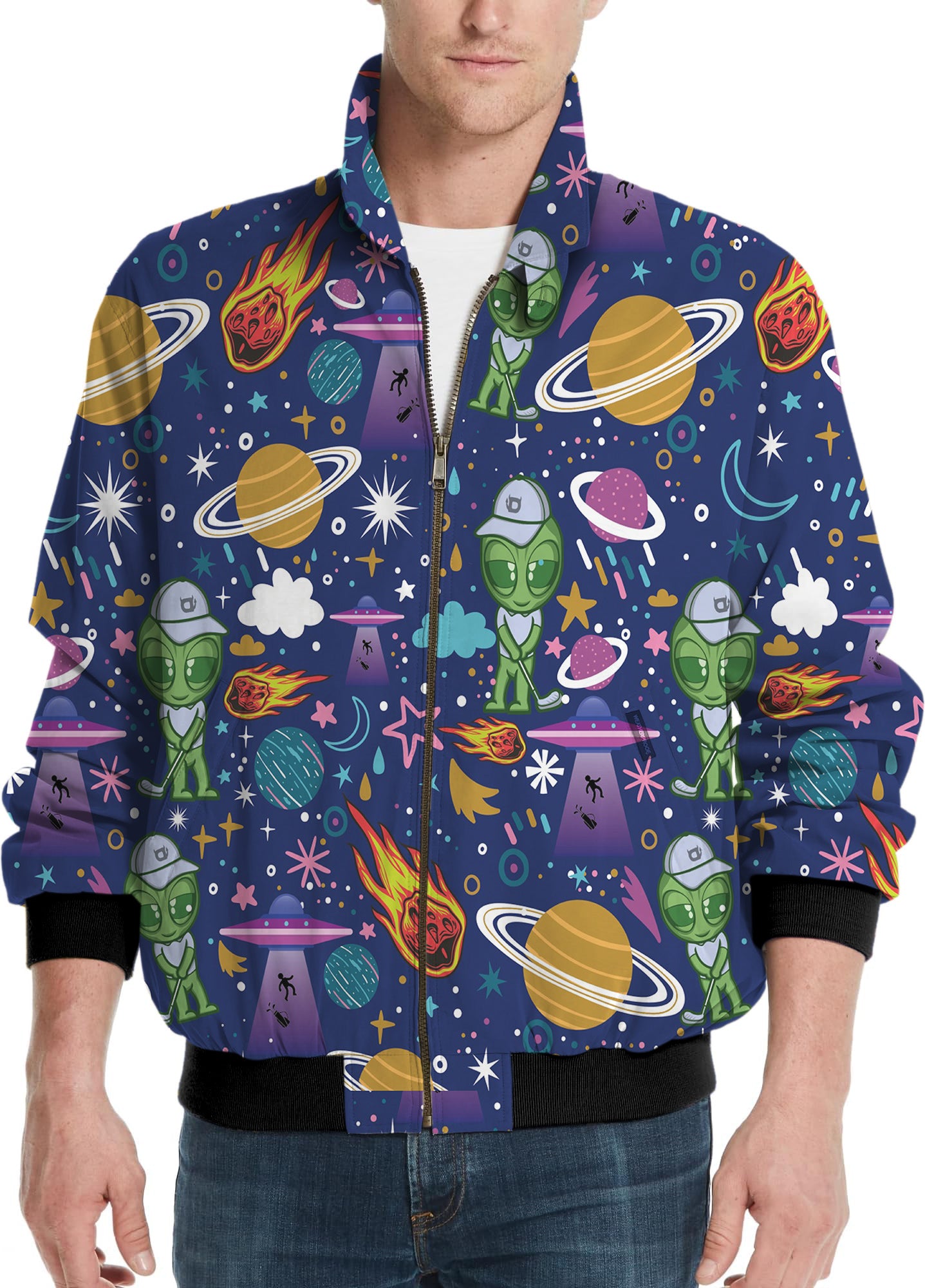 Alien Army-Men's Golf Windbreaker Light Jacket