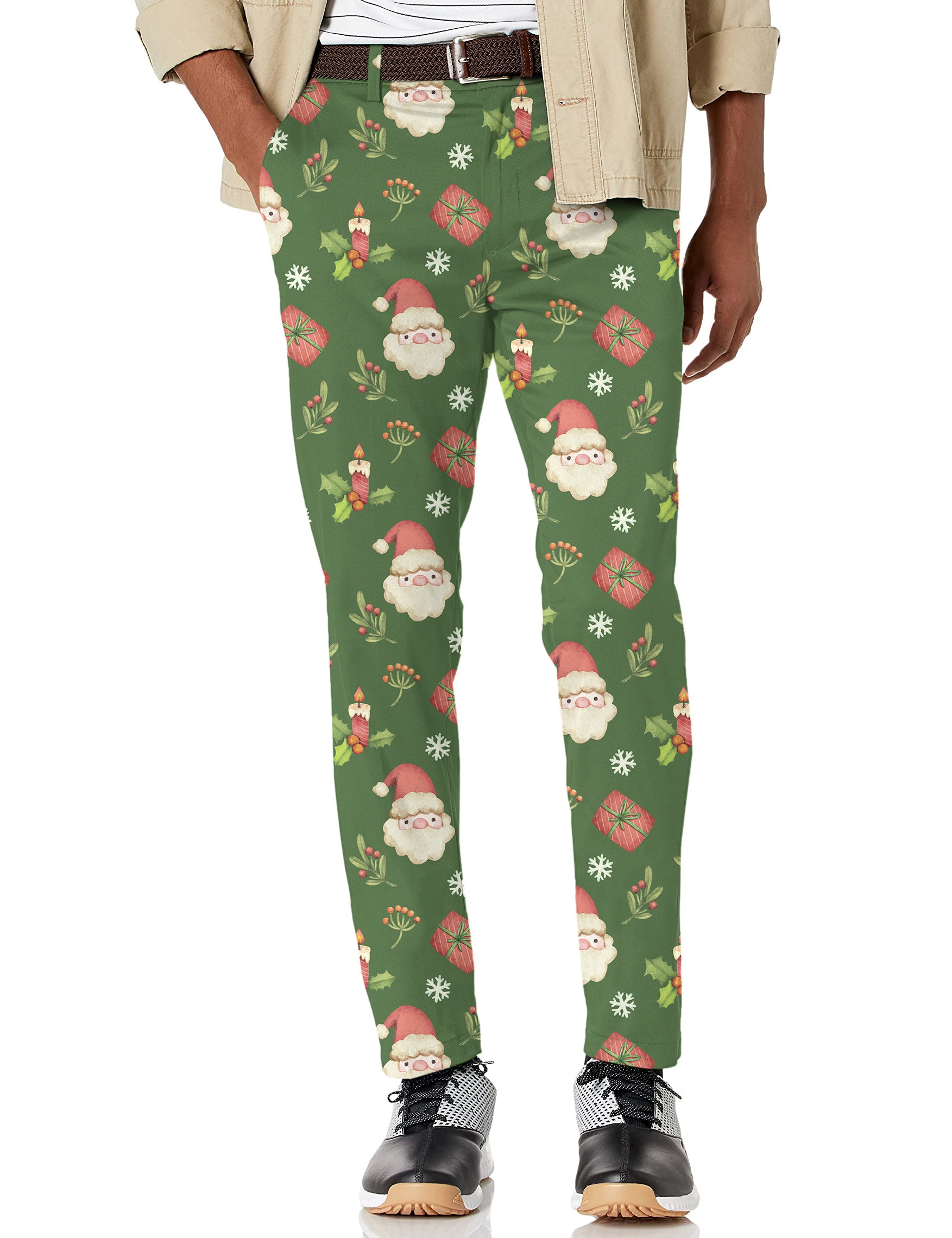 Men's Marry Christmas Gift Stretch Golf pants trousers