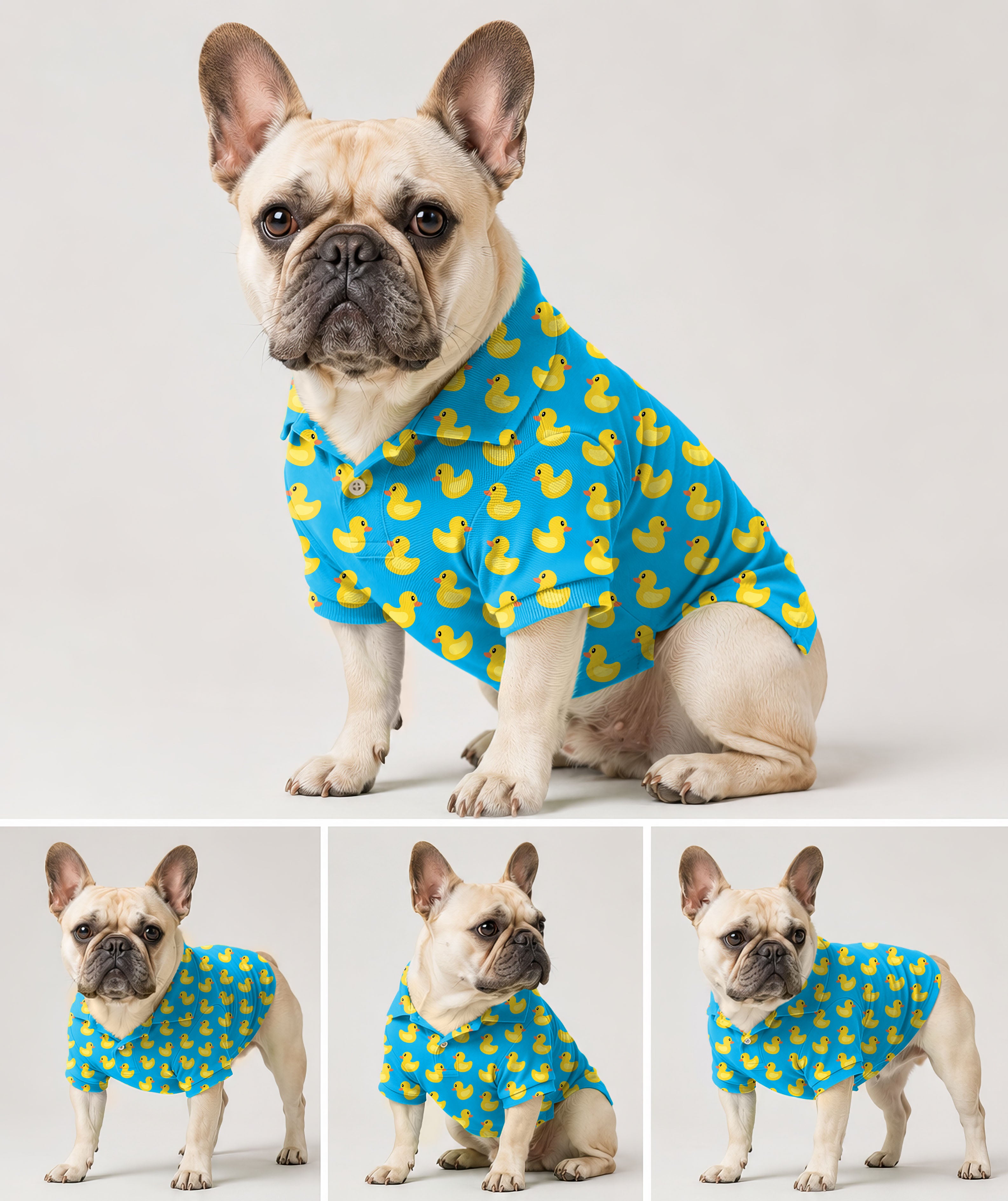 Dog's Yellow duck Golf Polo