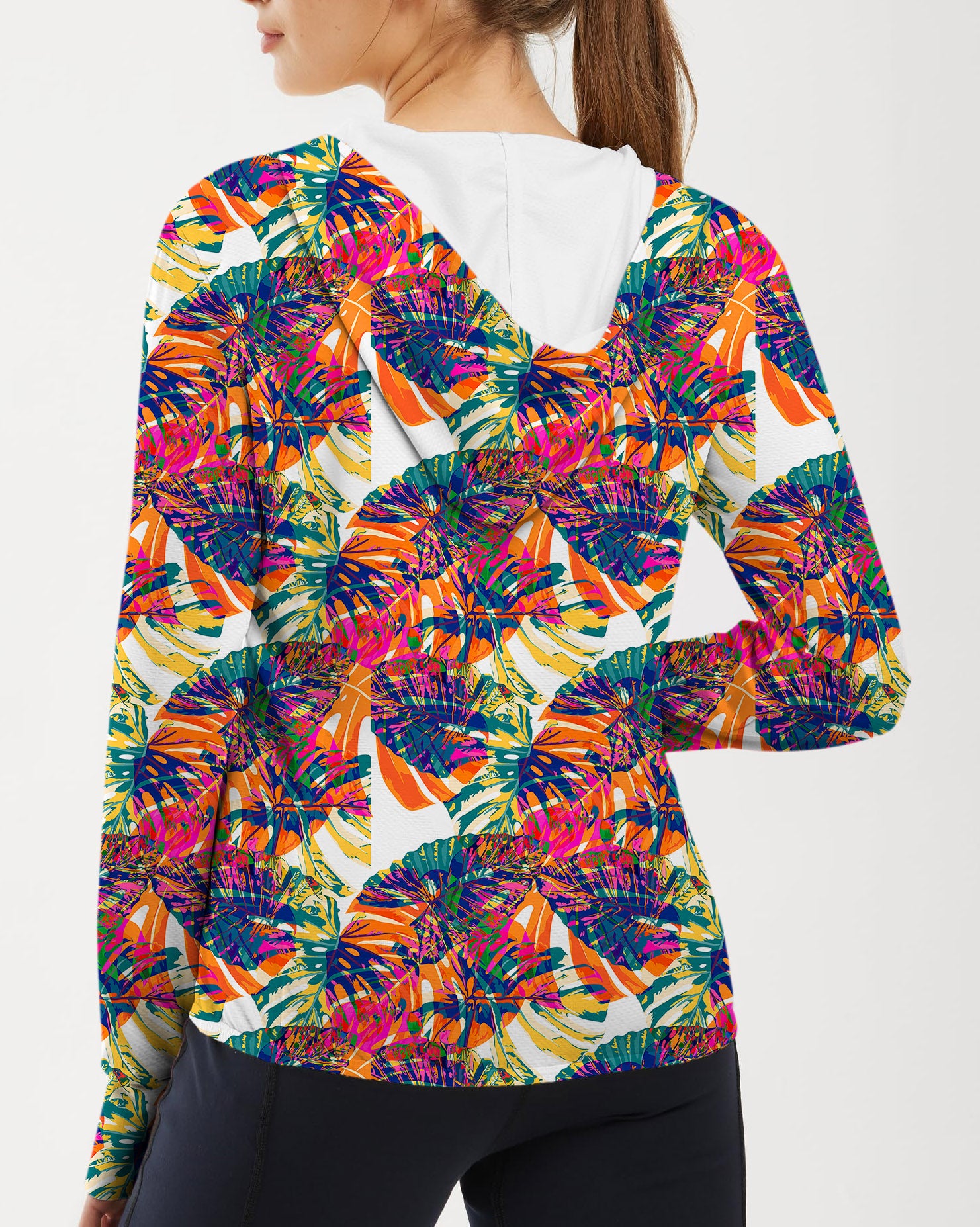 Women's Outdoor Red Leaf Golf Sun Protection Slim Fit zip hoodies