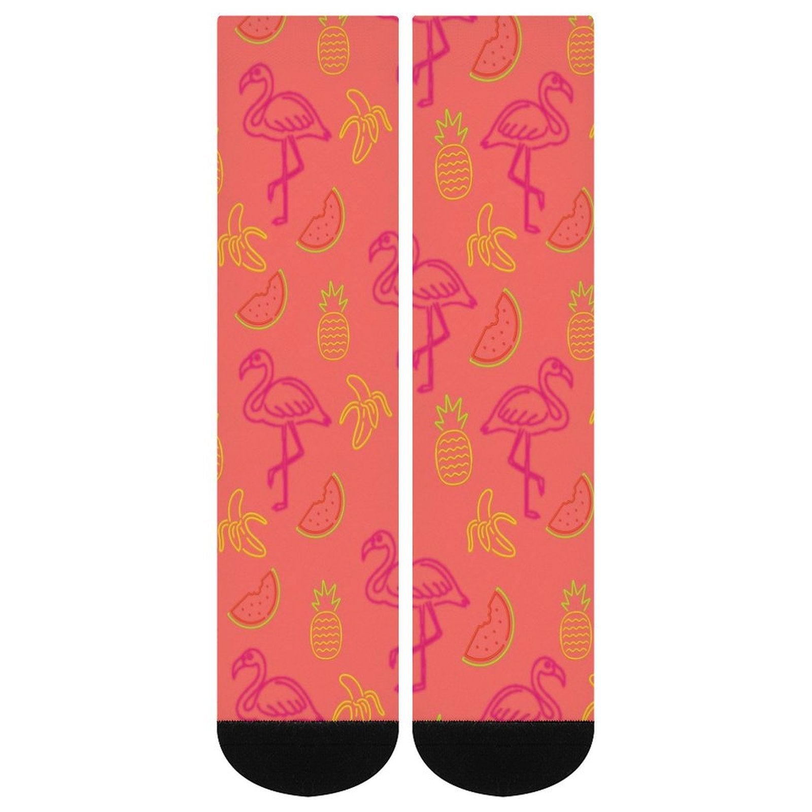 Fruity Flamingo Prined socks Gifts for Men Women