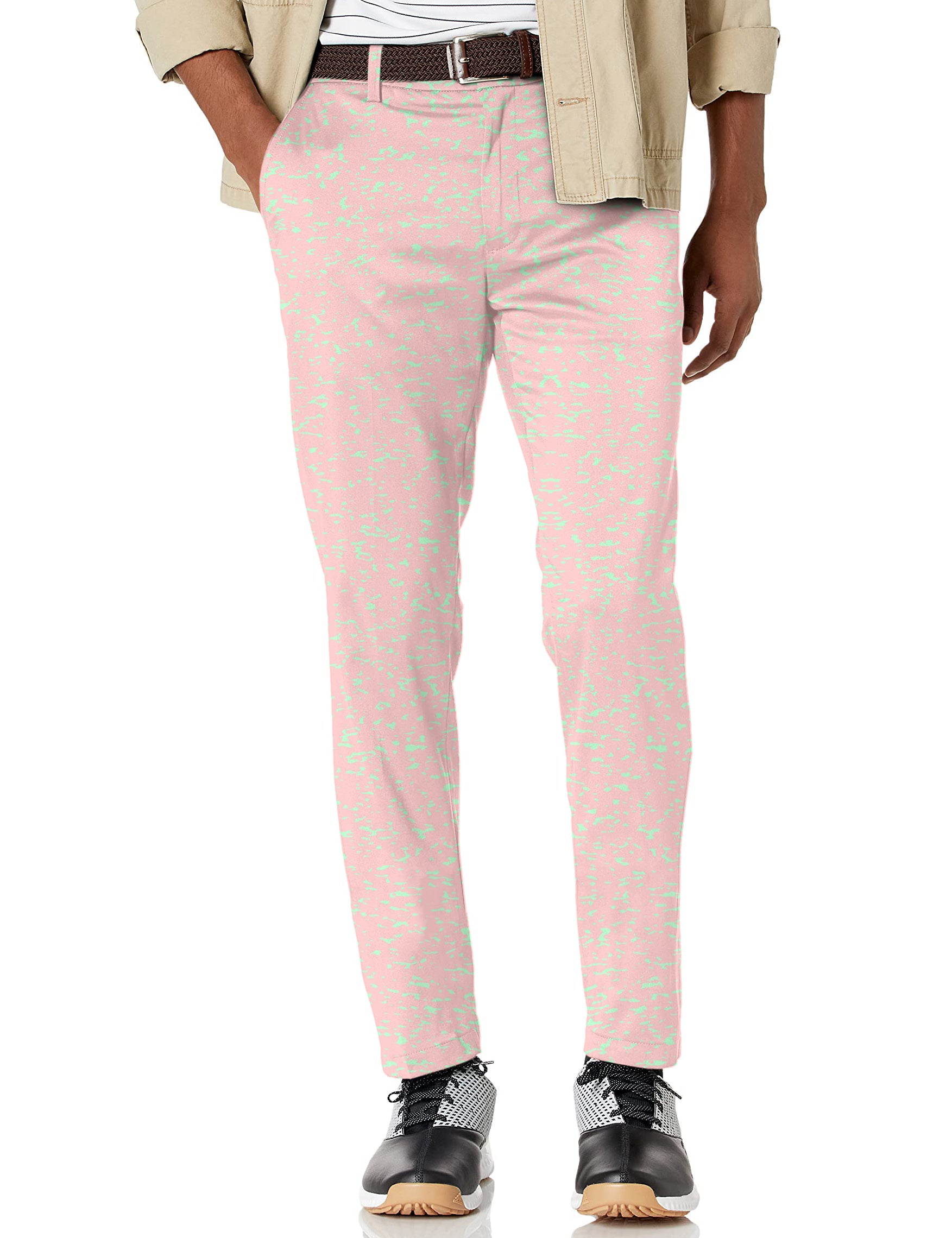 Men's Pastel Pink Fusion Stretch Golf Pants
