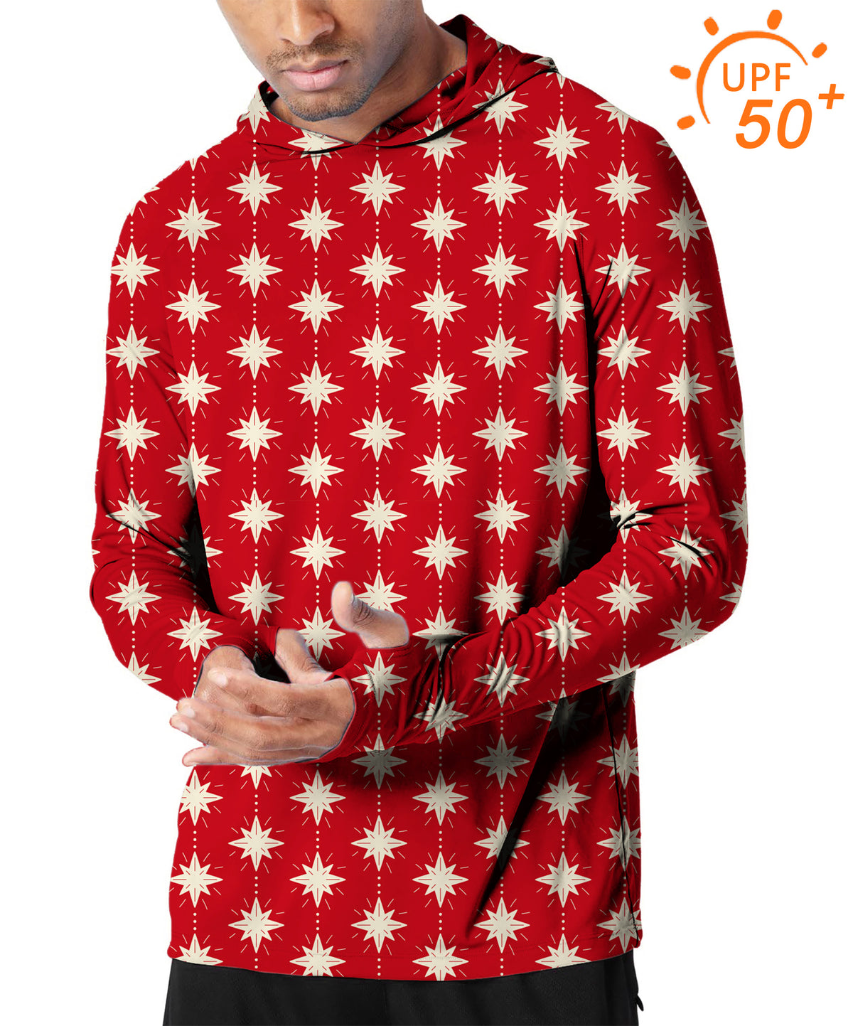 Men's Outdoor Christmas Star Golf Sun Protection Loose Fit hoodies