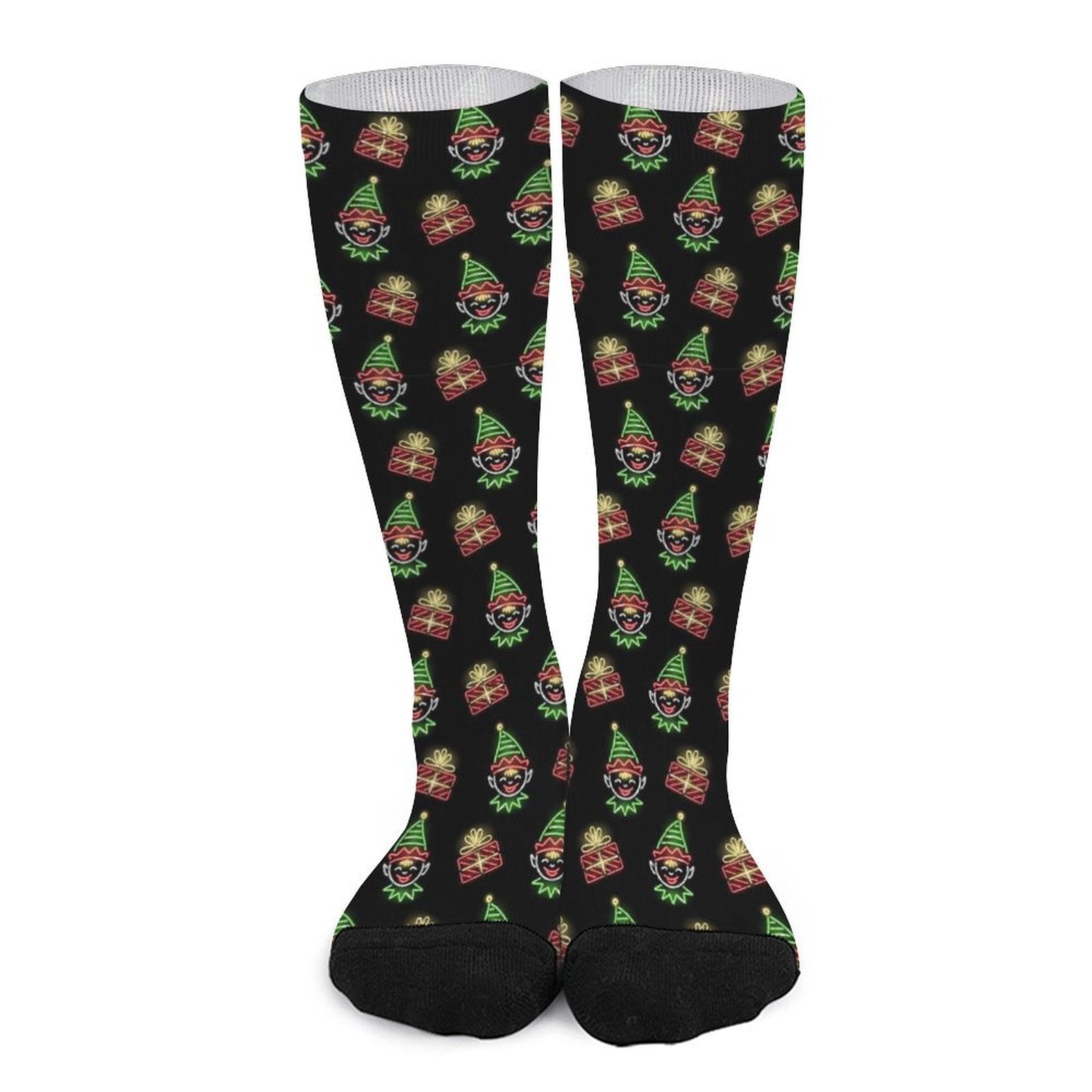Christmas Neon Elves Prined socks Gifts for Men Women