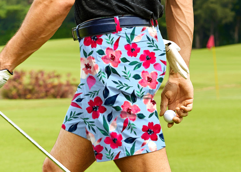 Men Tropical Tour Golf Shorts