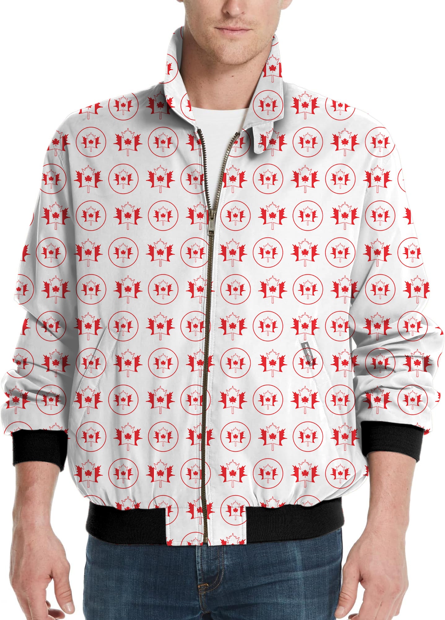 Circle Canada Maple Leaves Men's Golf Windbreaker Light Jacket