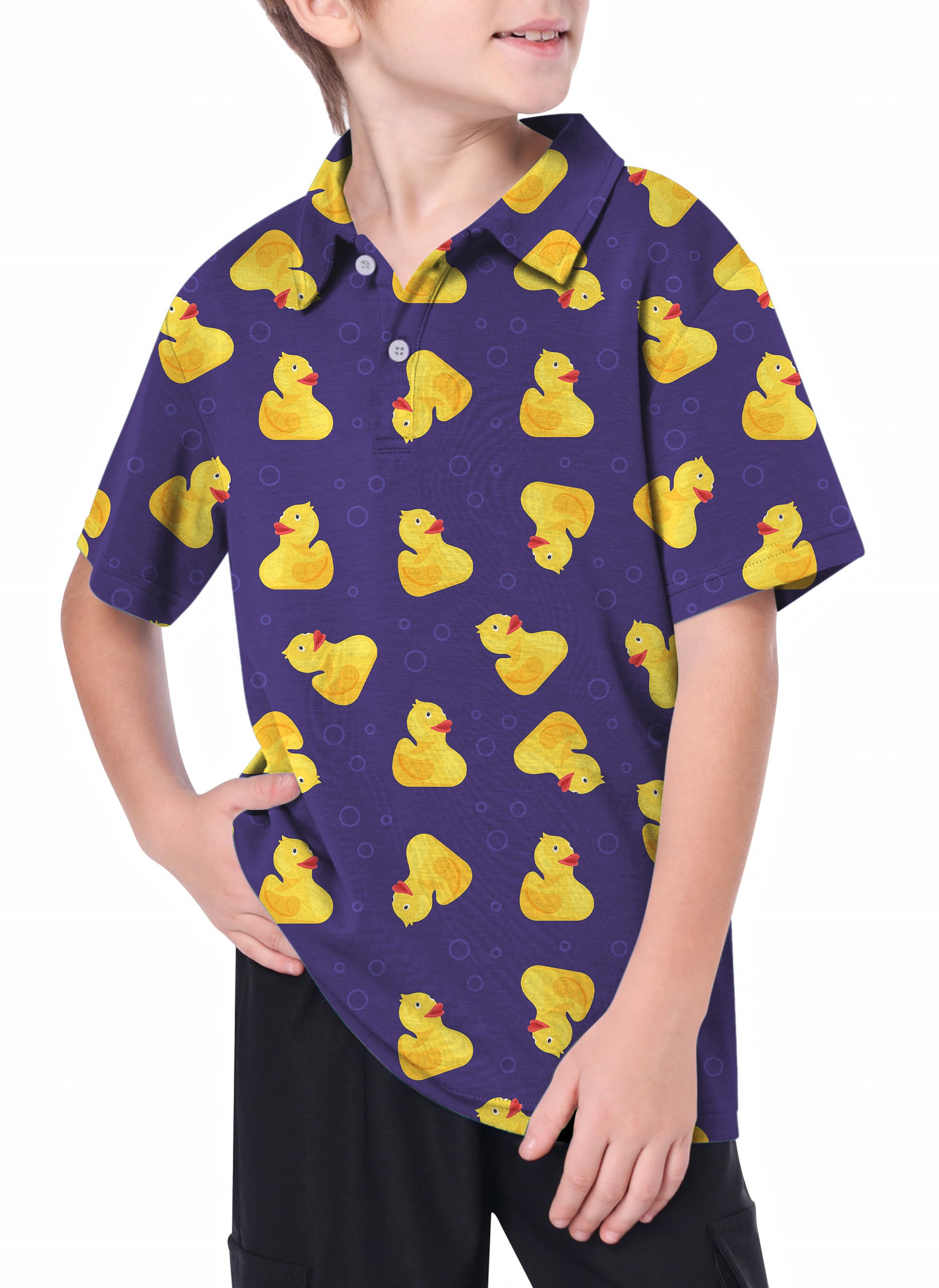 Youth Yellow duck Golf Polo