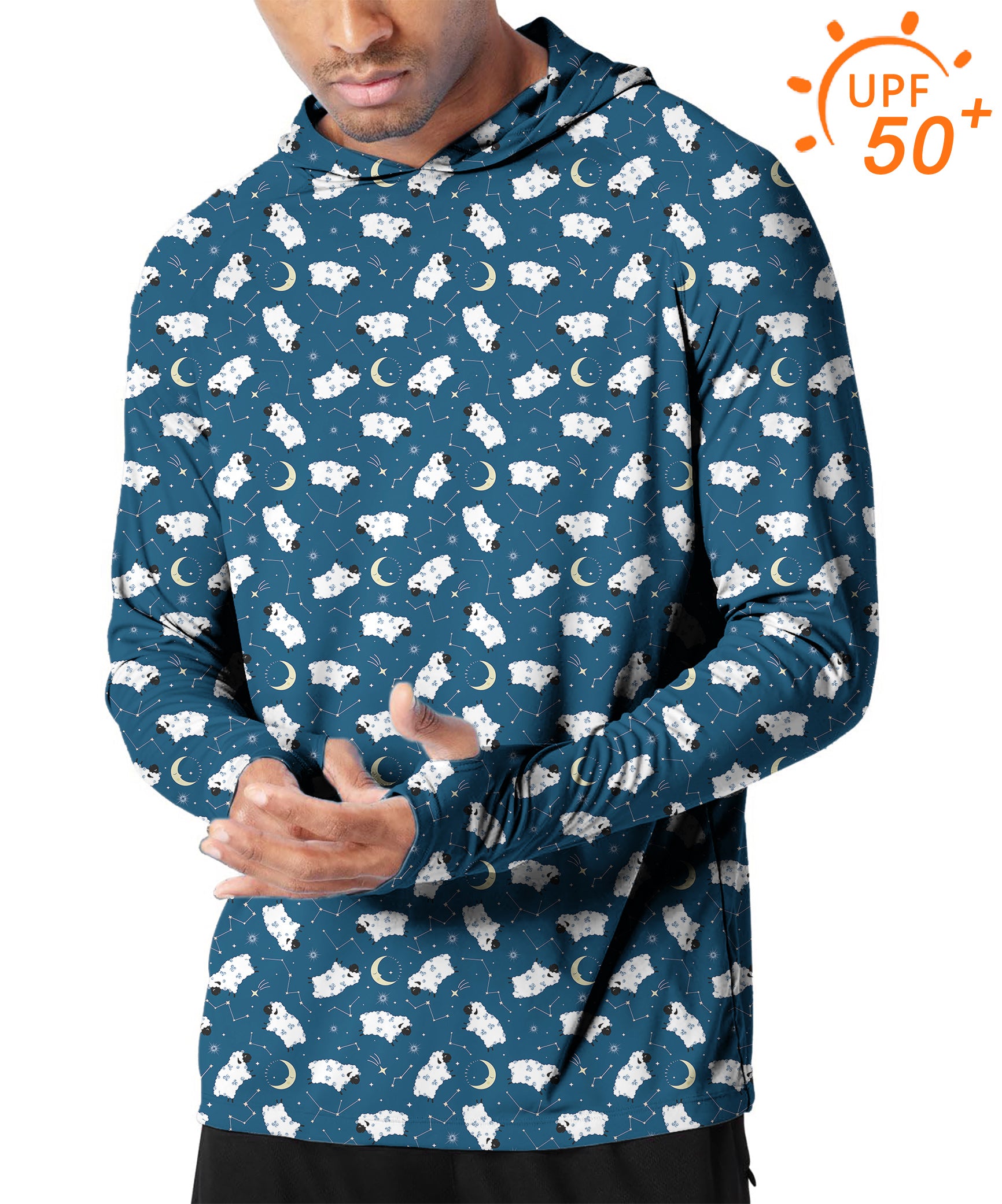 Men's Outdoor Counting Sheep Golf Sun Protection Slim Fit hoodies