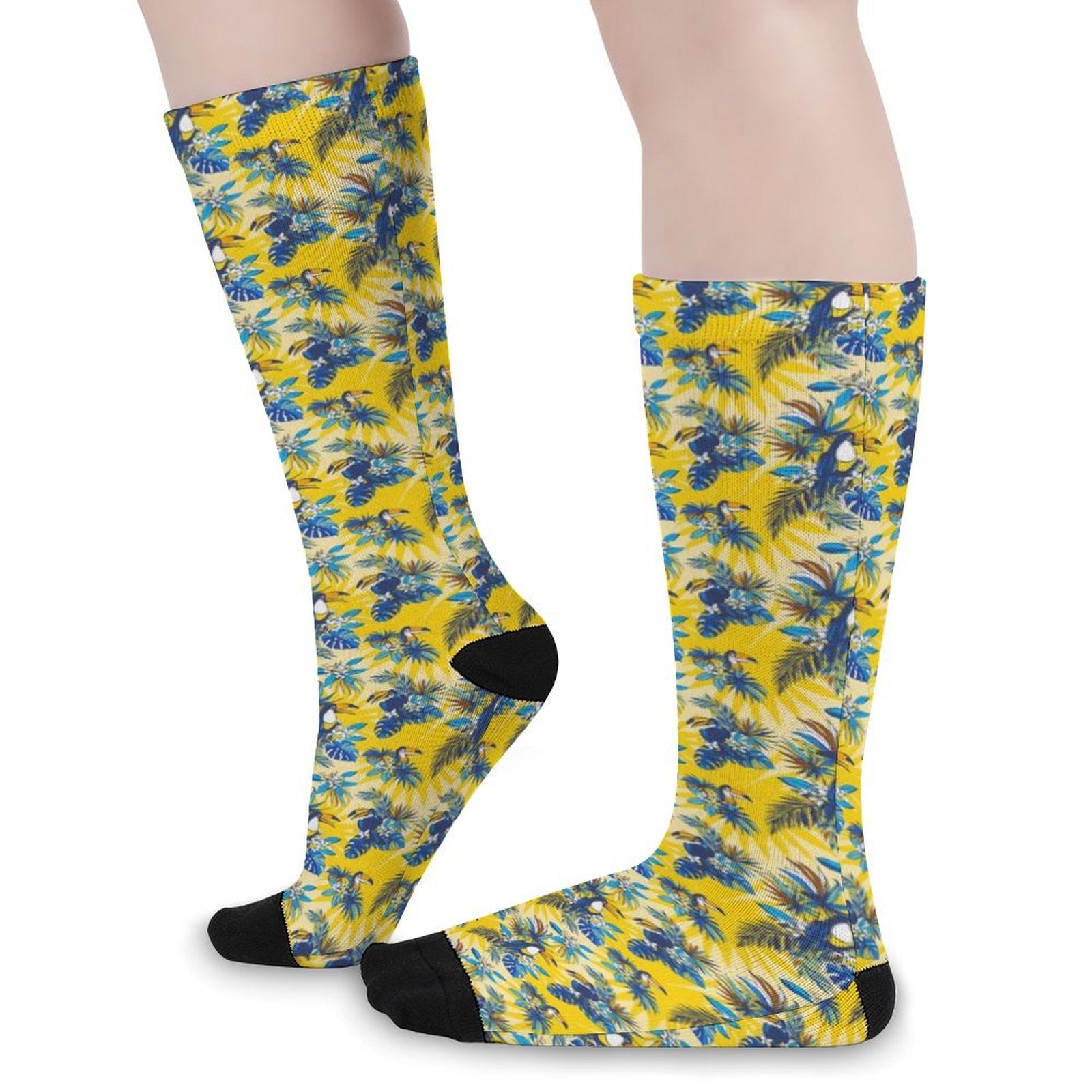 Flamingo yellow Prined socks Gifts for Men Women