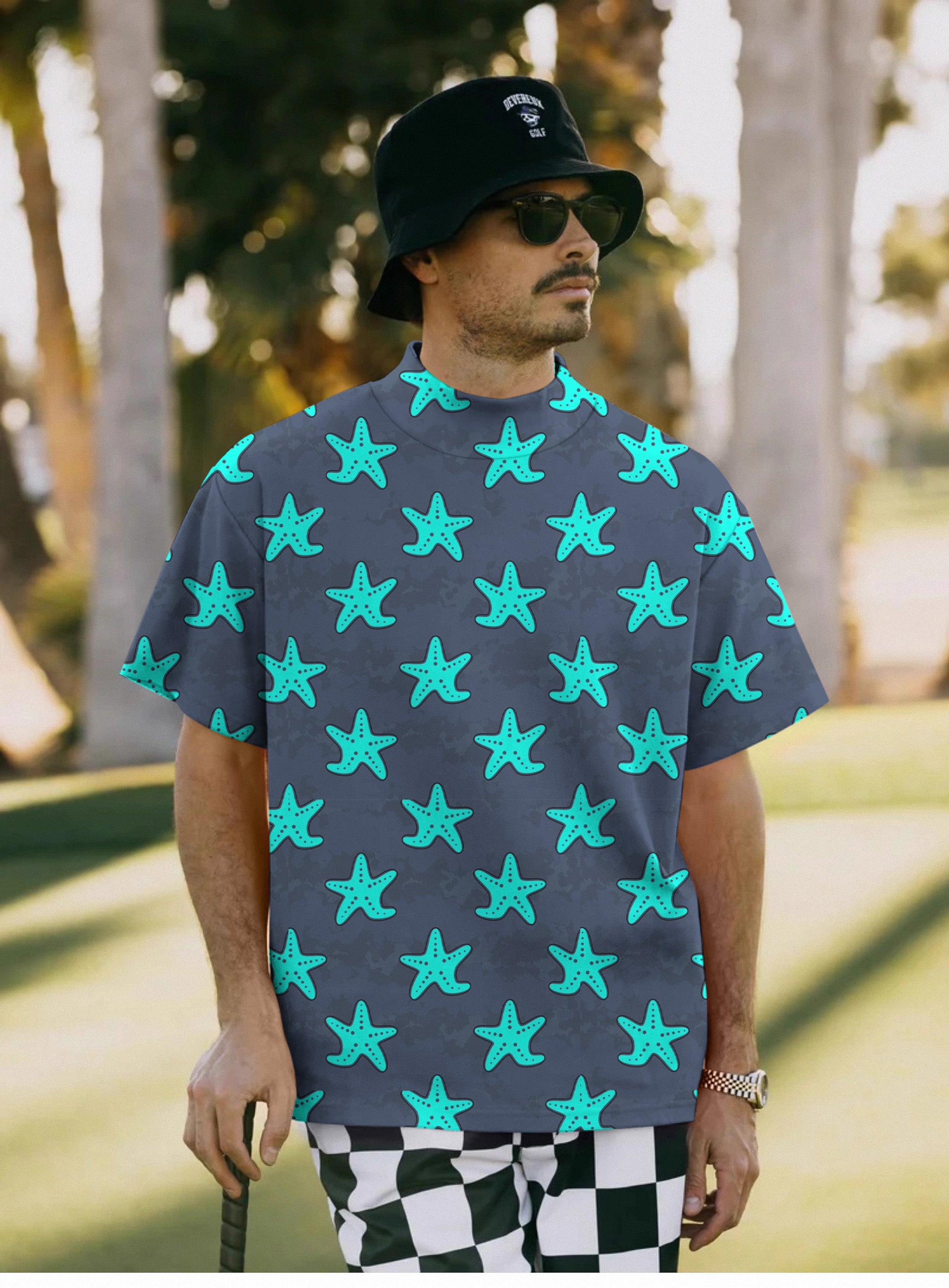 Men's Star Player Pullover High neck Long/Short sleeve T-Shirt