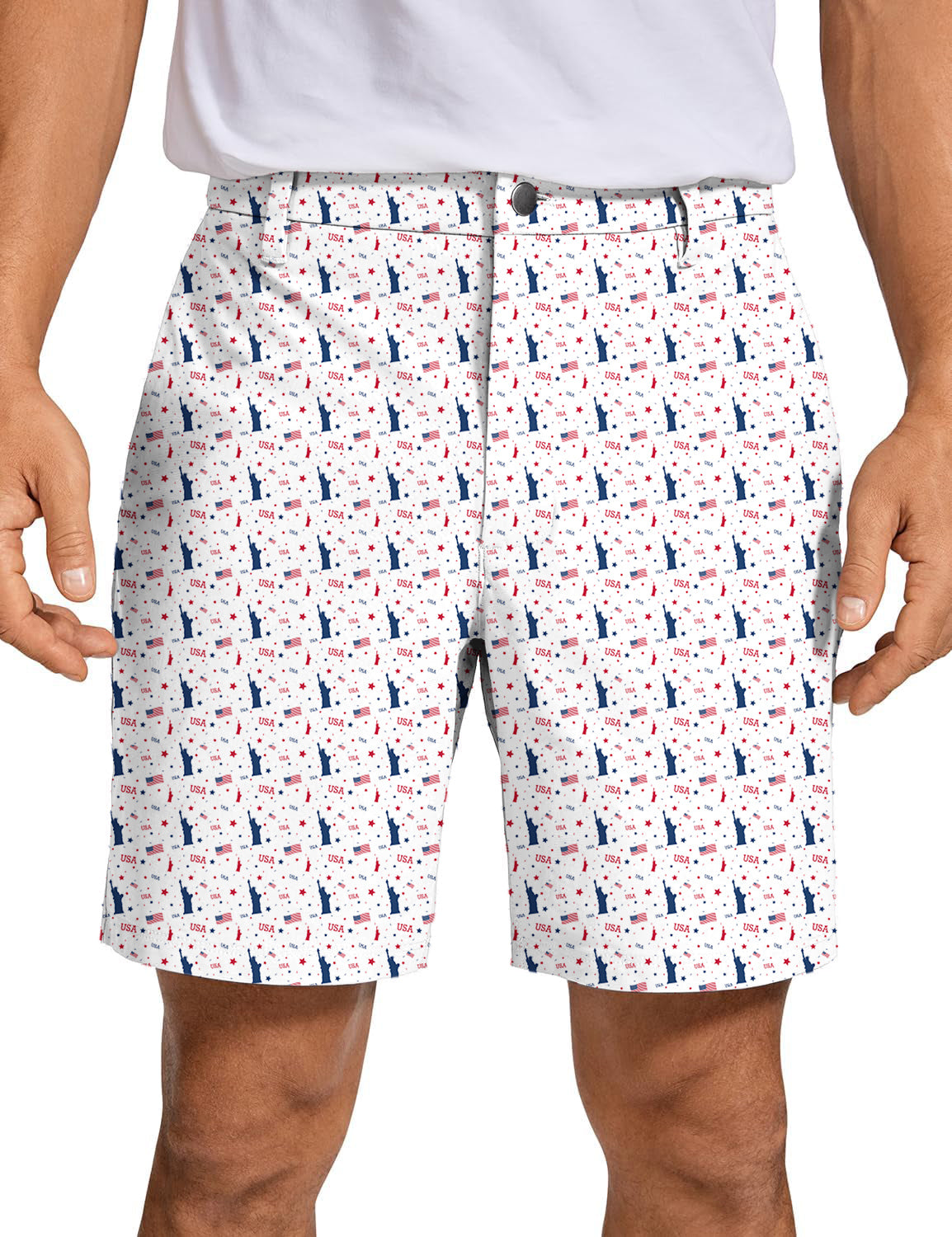 Men Statue of Liberty Golf Shorts