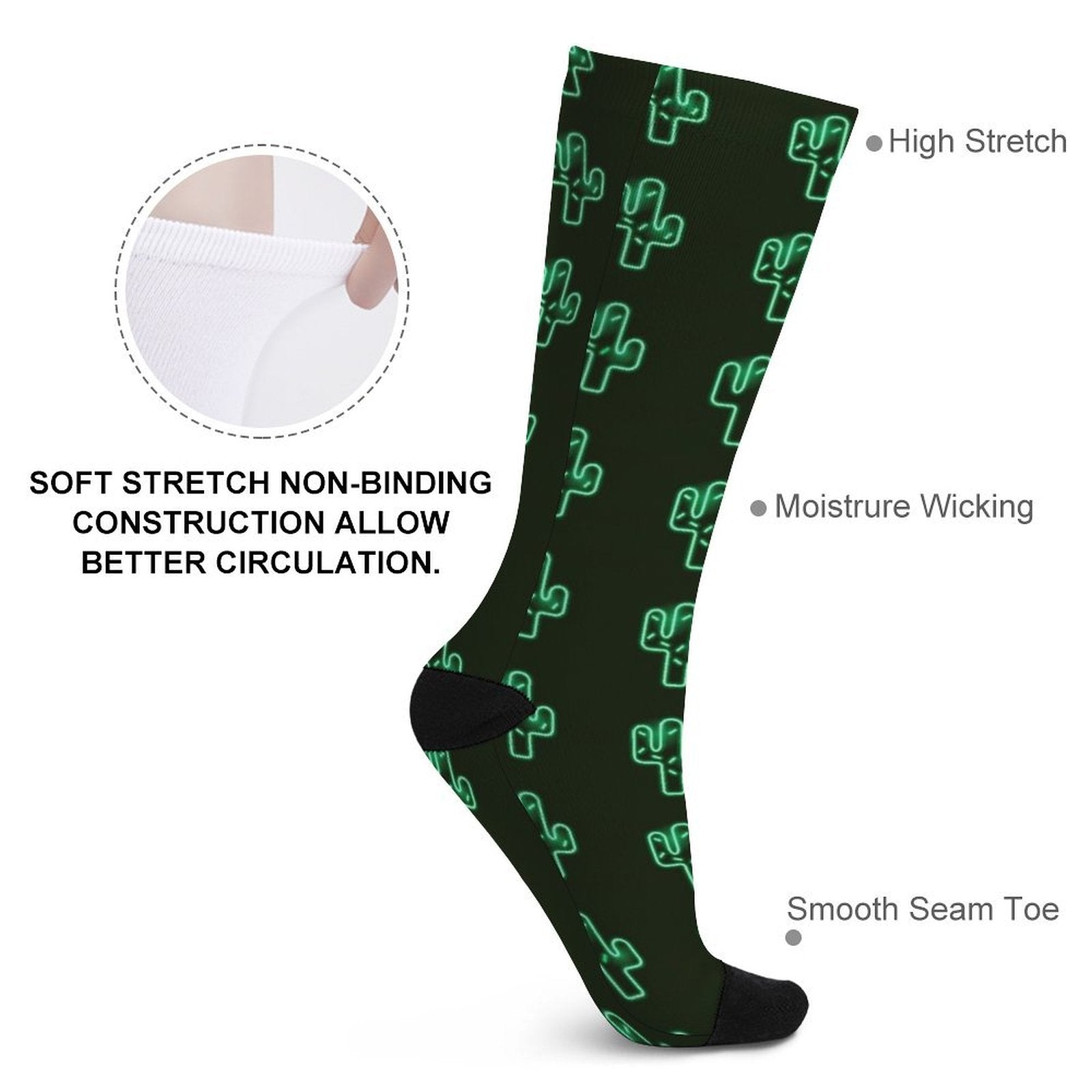 Crazy Cactus Prined socks Gifts for Men Women