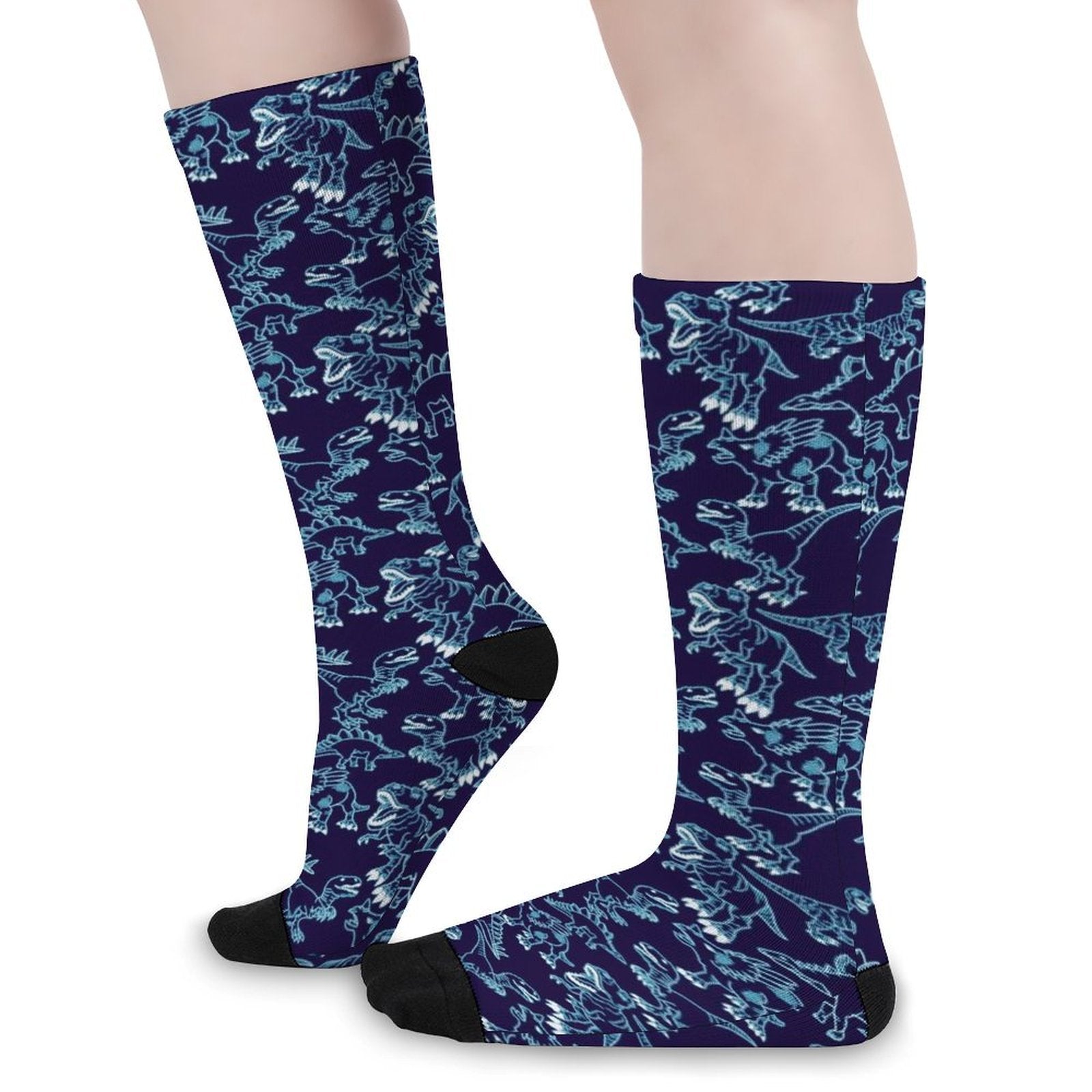 Neon Dino's Prined socks Gifts for Men Women