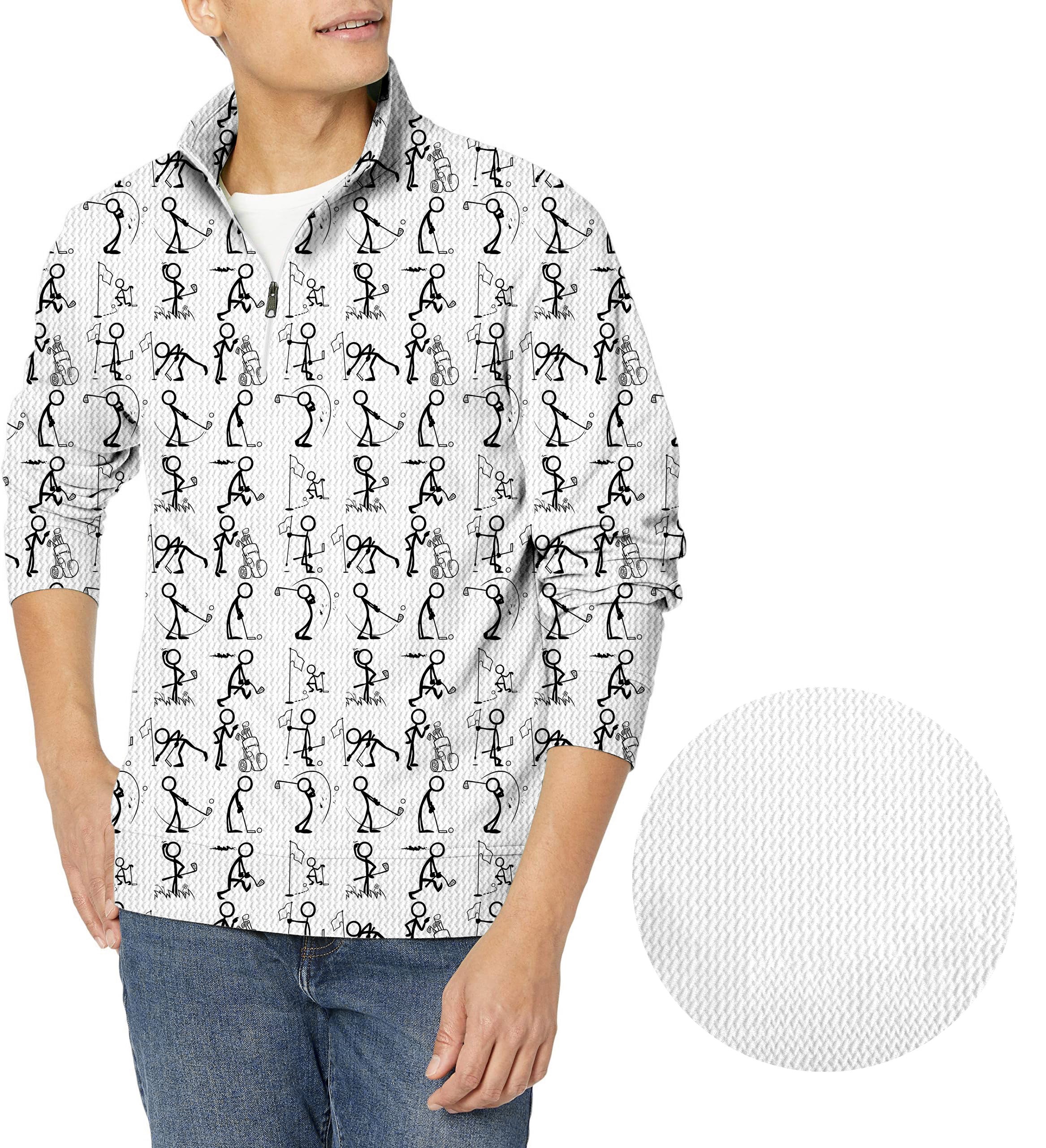 play golf Men's Golf Waffle Zipper Pullover Christmas