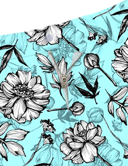 Men Blue Tropics Golf Shorts