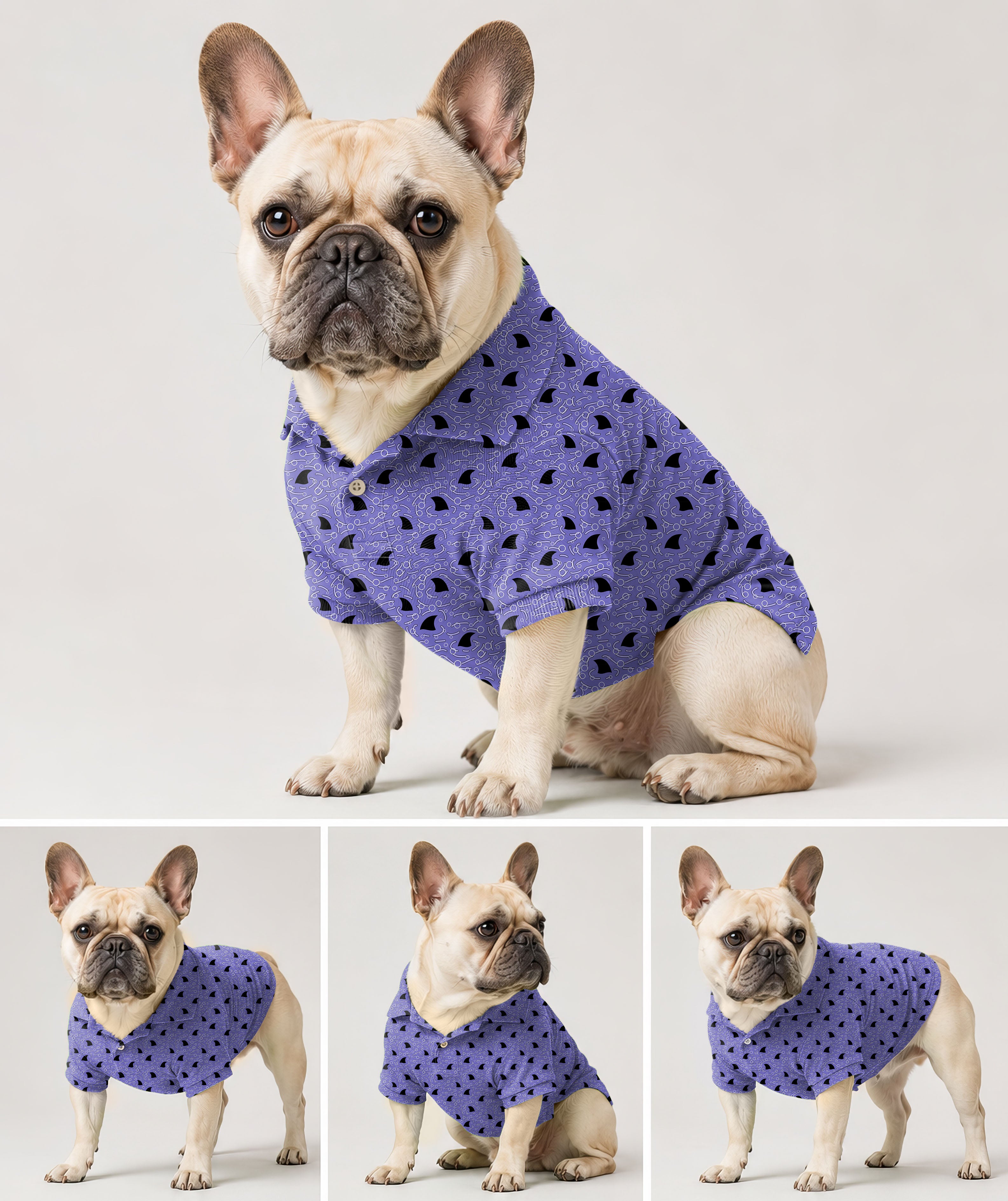 Dog's Shark Fin Seamless Golf Polo