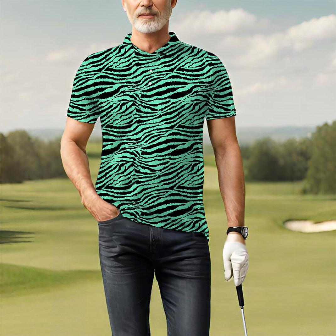 Men's Teal Tiger golf polo