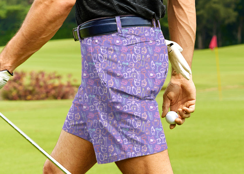 Men Here for the Drinks Golf Shorts