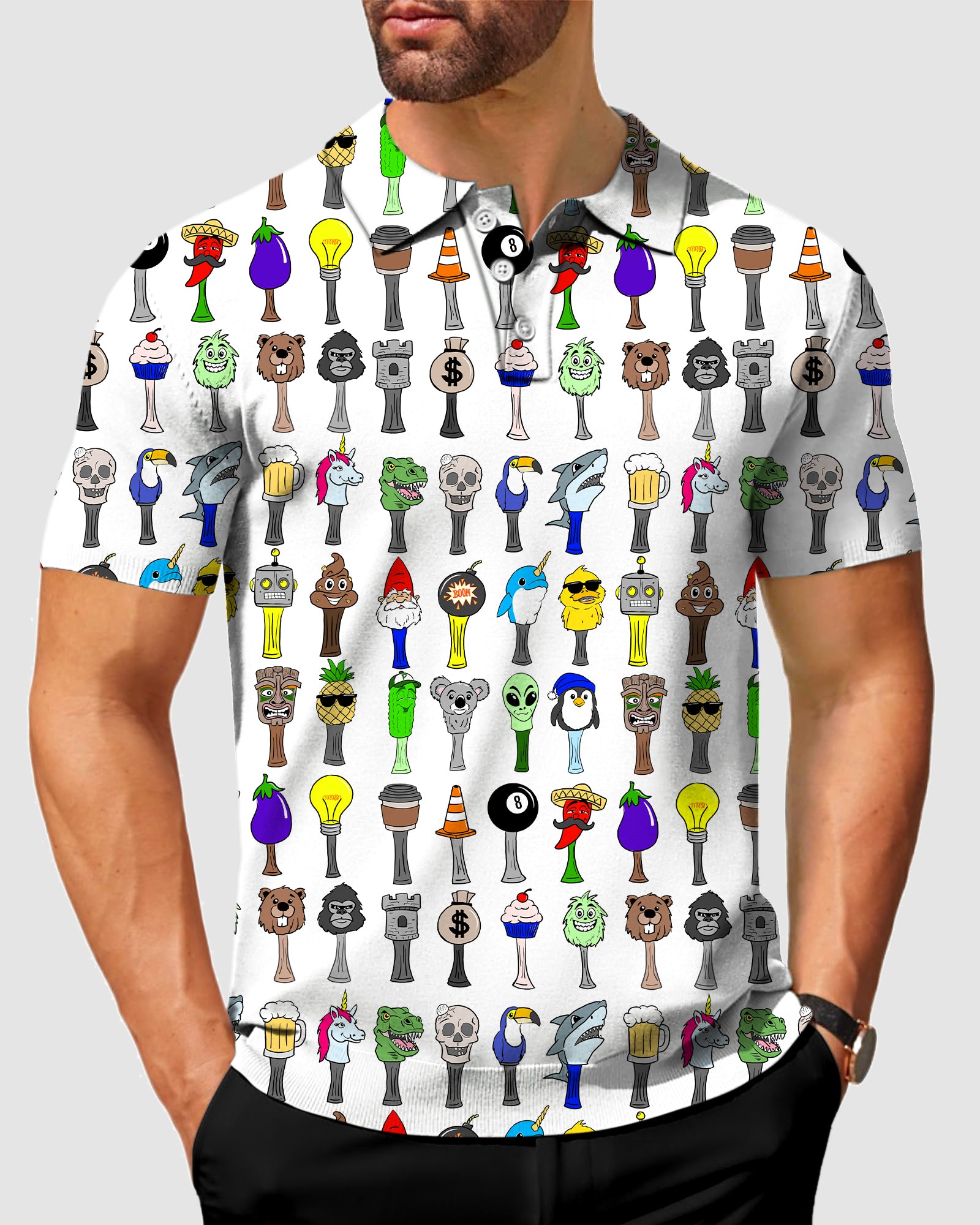 Men's Headcovers Designer style Sam’s Weird Studio Polo Sam’s Weird Studio