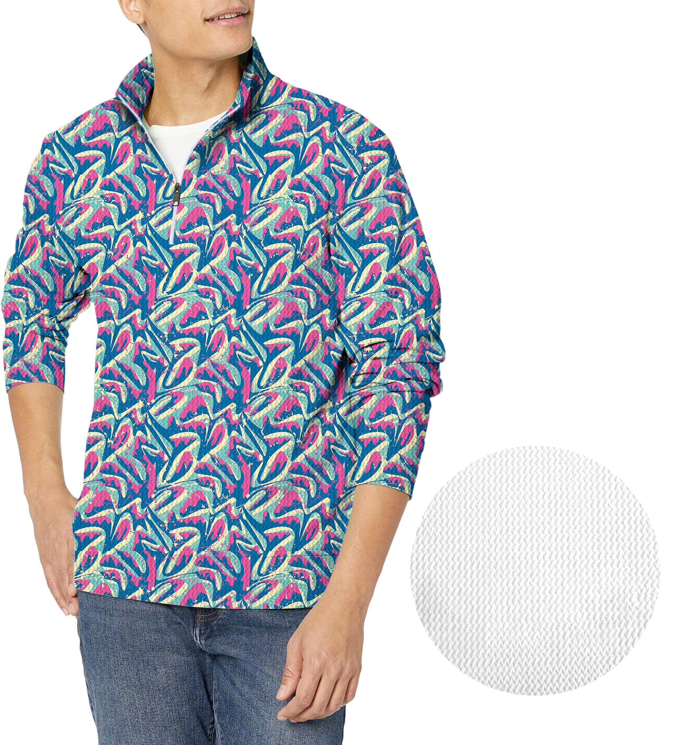 Brilliant Life-Men's Golf Waffle Zipper Pullover