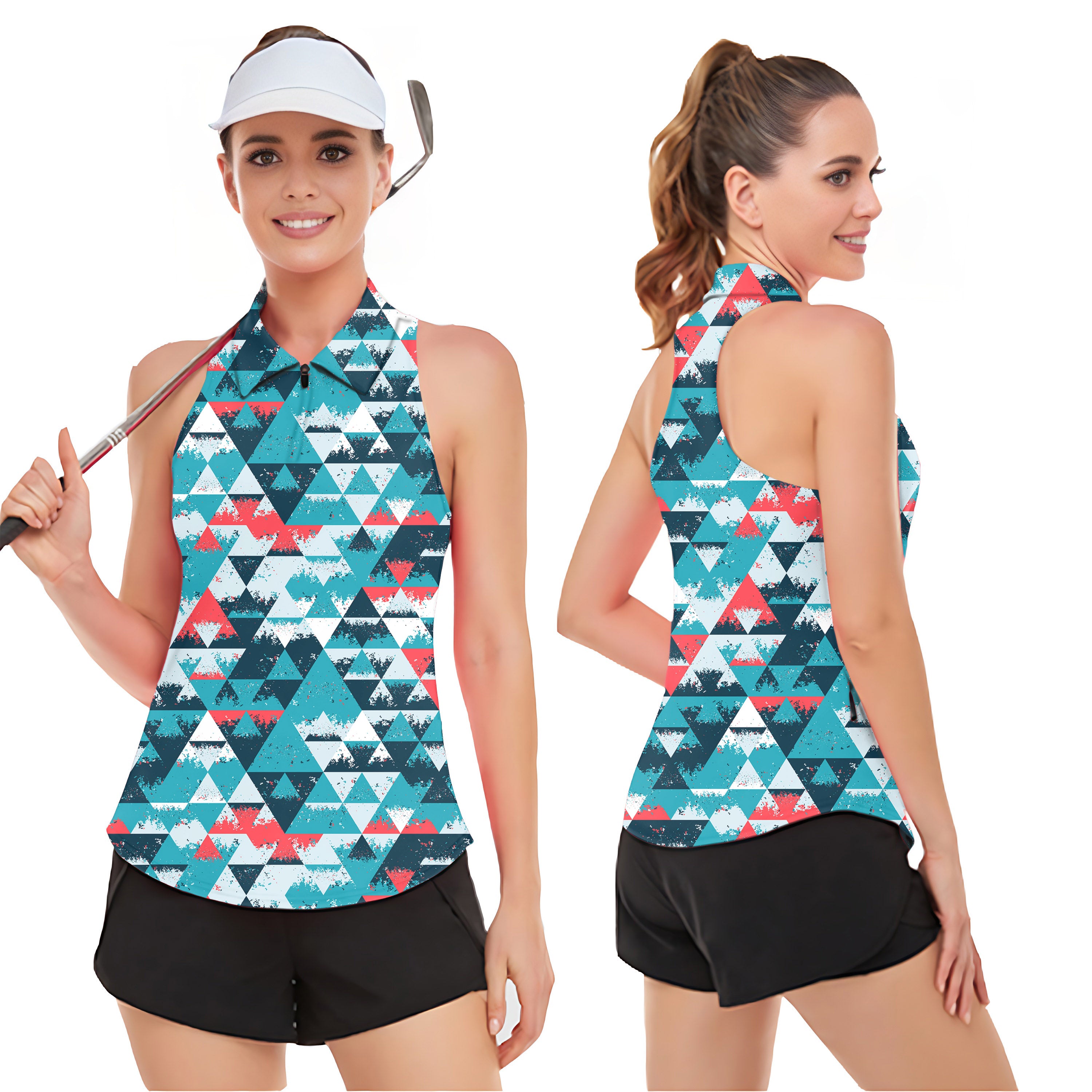 Prismatic Women’s Sleeveless Golf Tank Top Shirt Polo