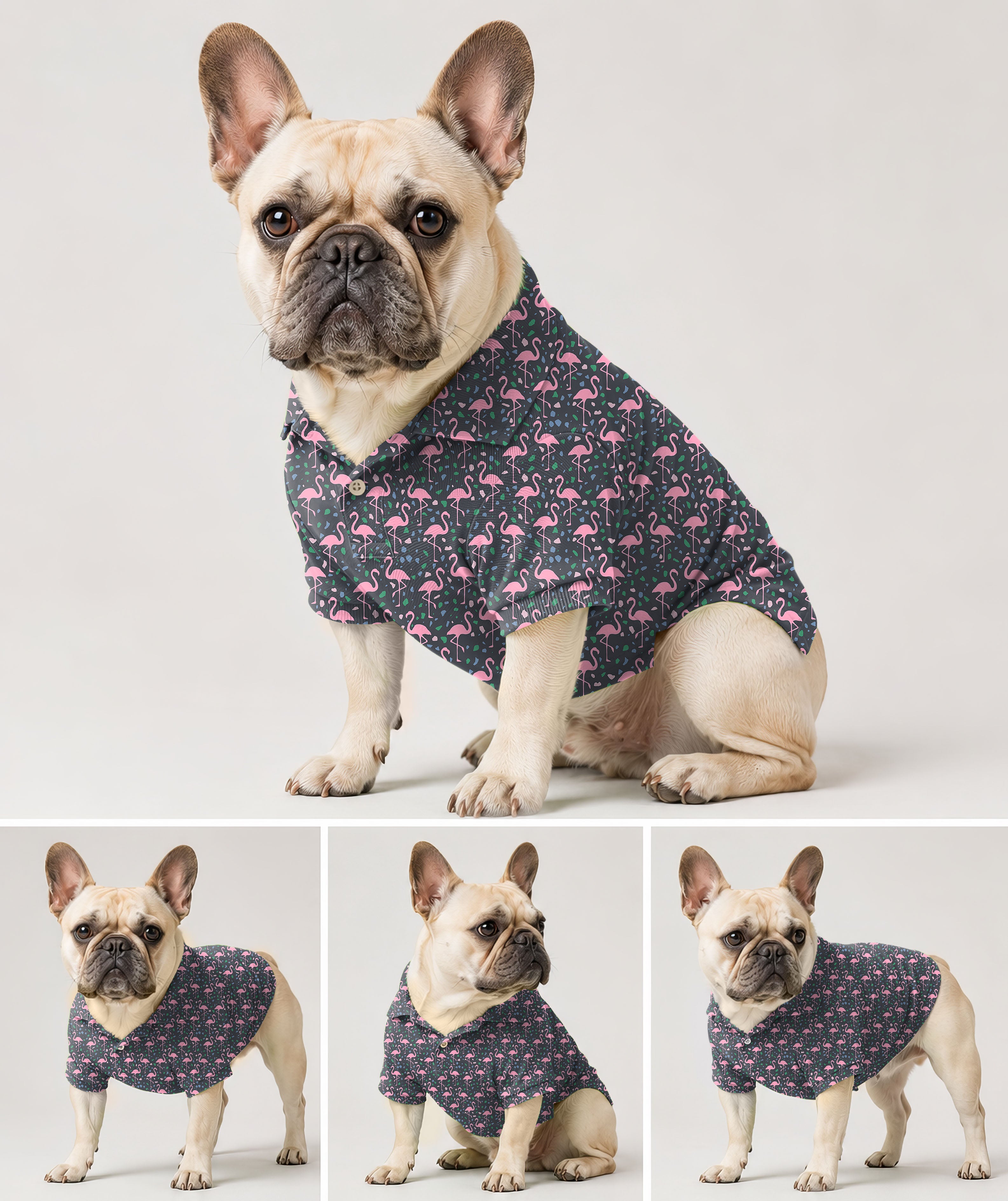 Dog's Terrazzo Flamingo golf polo