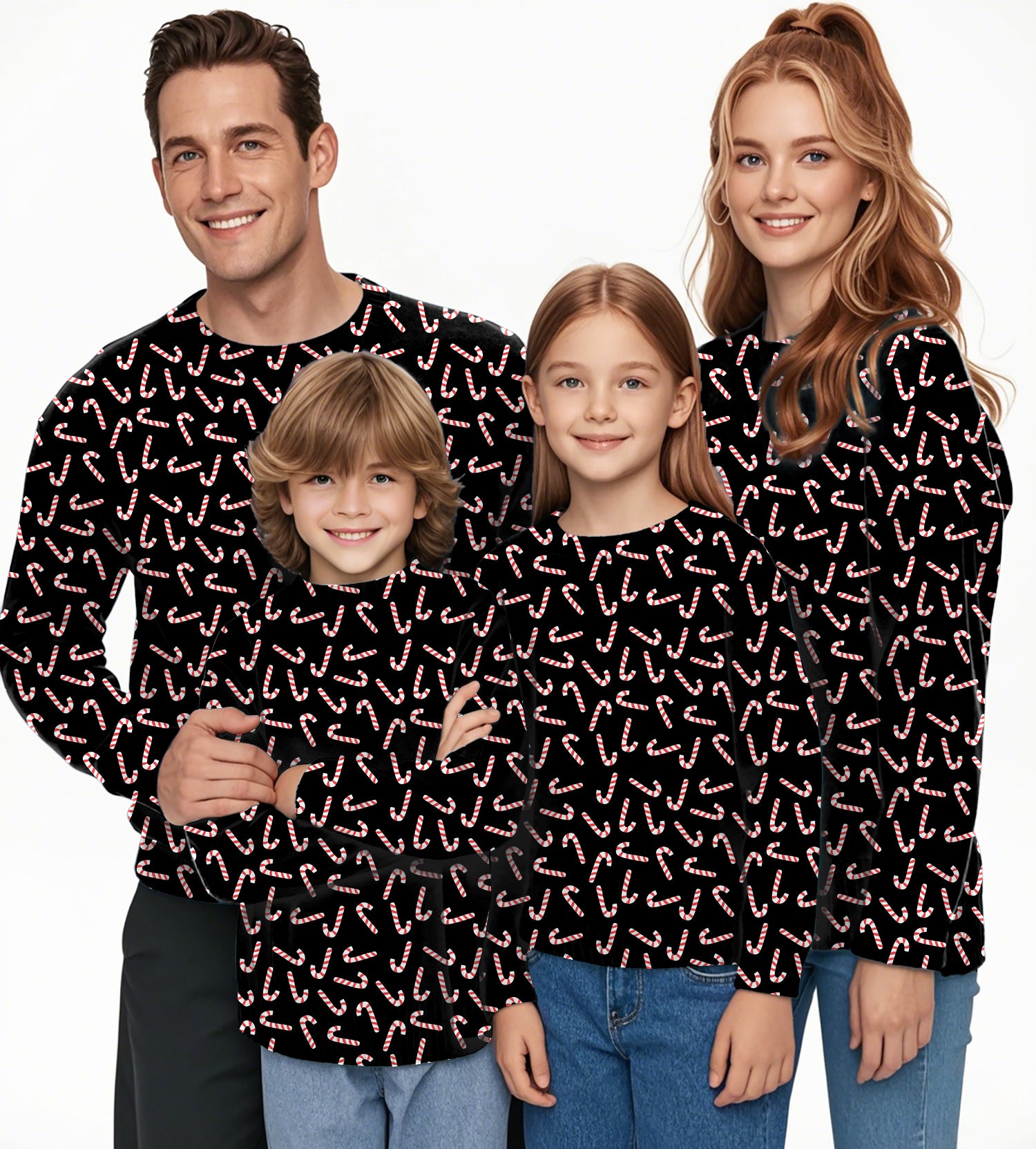 Christmas candy Crewneck Pullover Ugly Sweater Men Women boy girl family
