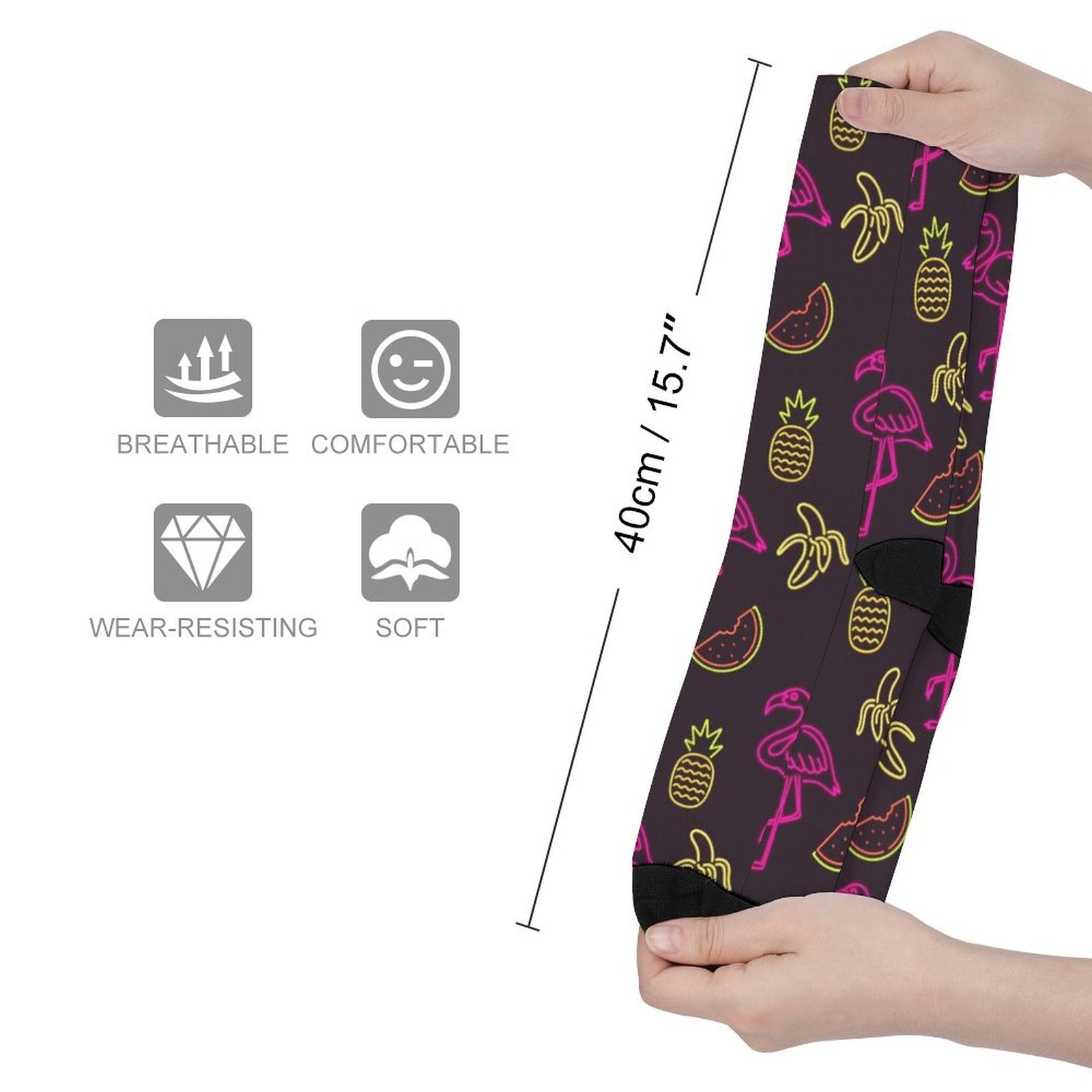 Neon Light Nonsense Prined socks Gifts for Men Women