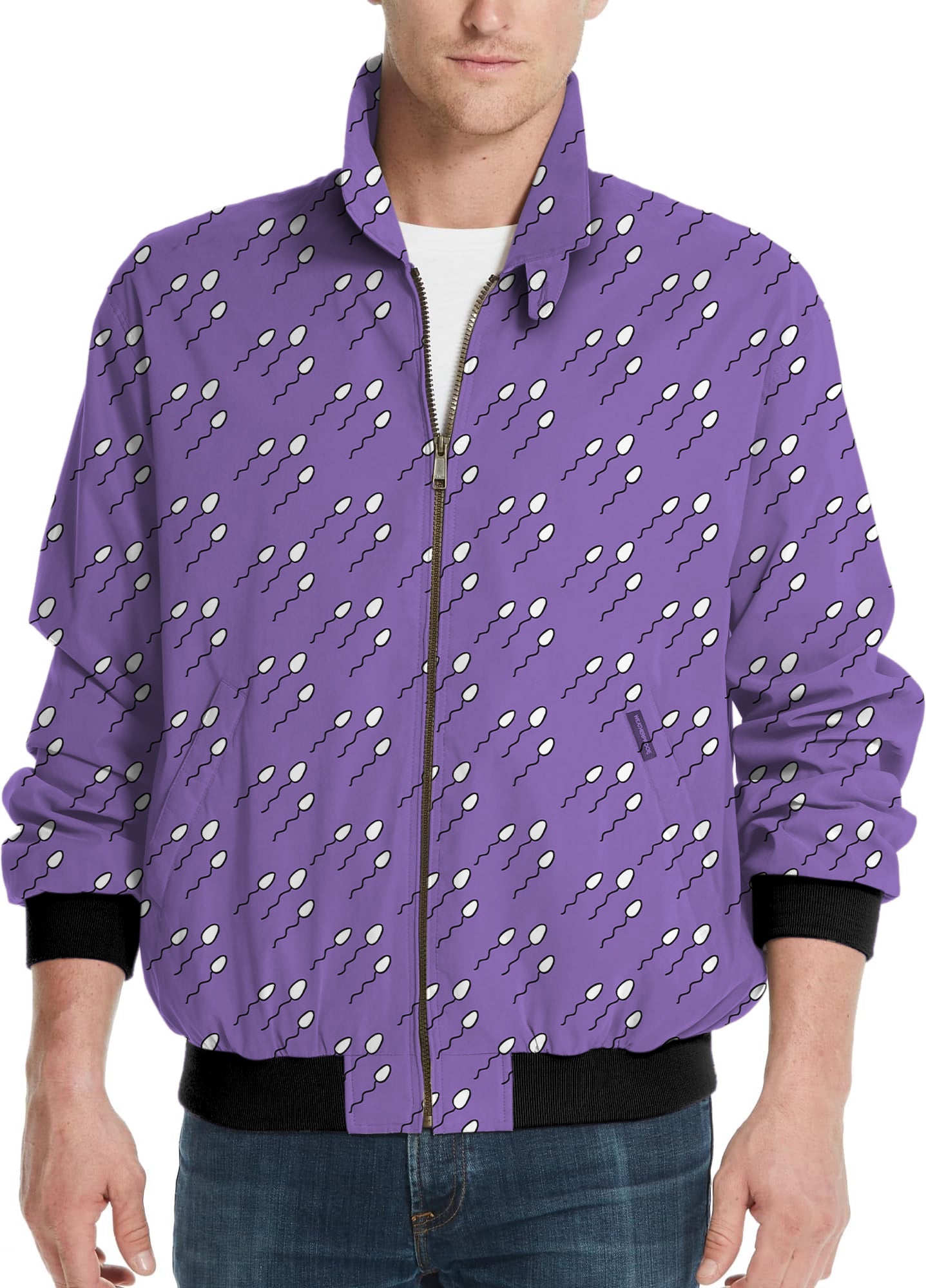 Abstract Sperm Lines Men's Golf Windbreaker Light Jacket