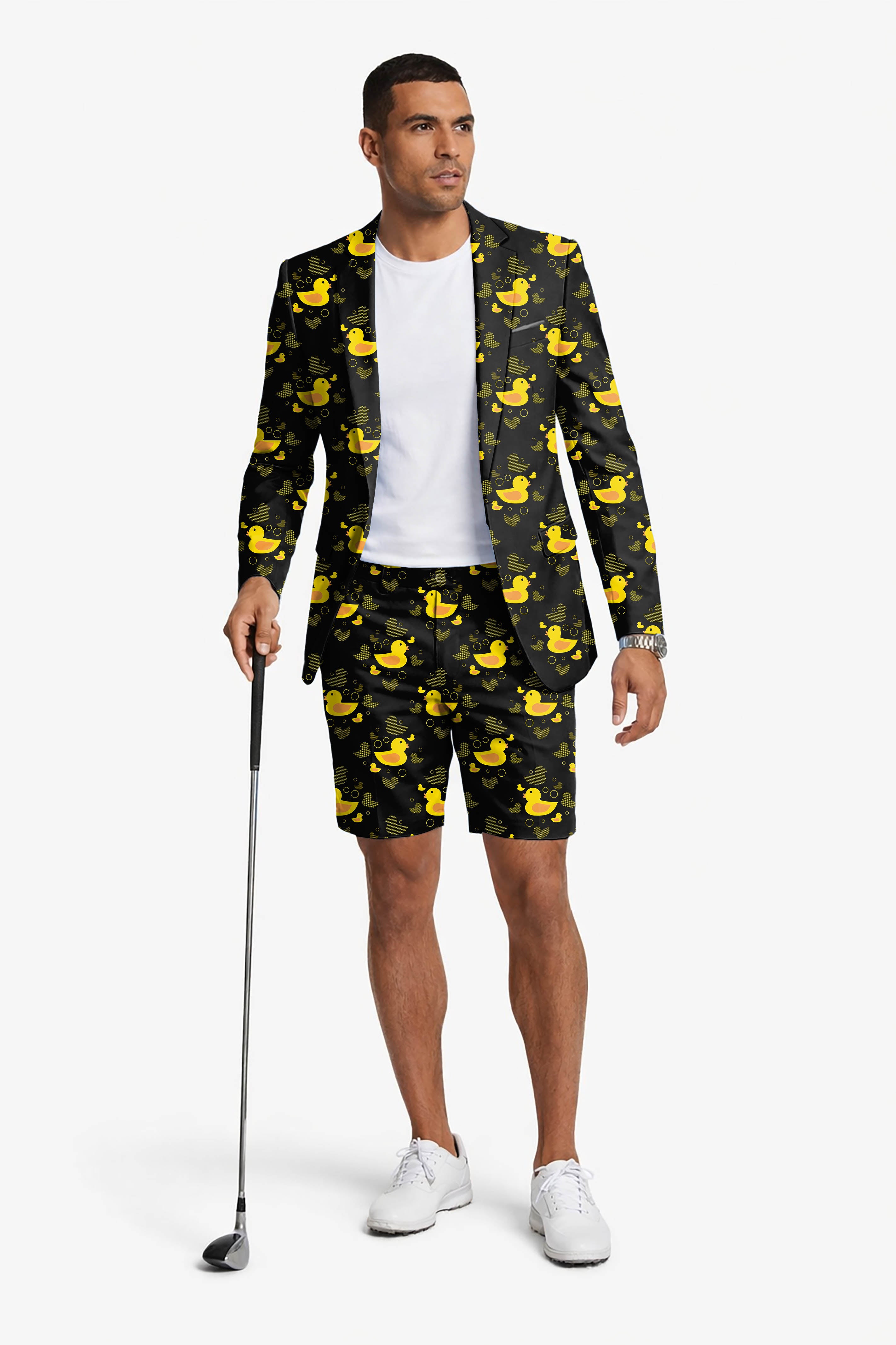 Yellow duck Men's Party Costumes-Theme Party 2pcs Suit set-Blazer Shorts