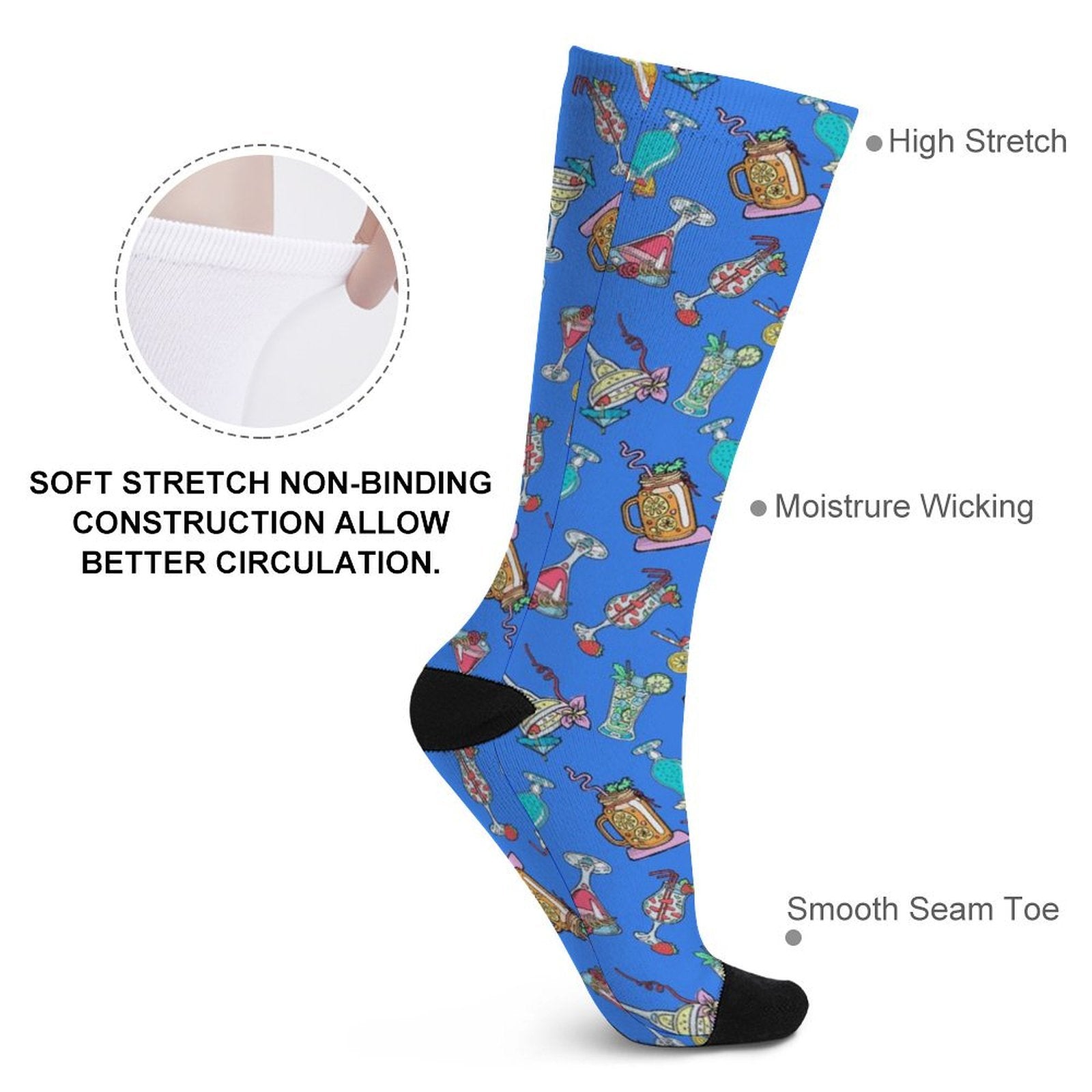 Summer fruit juice Prined socks Gifts for Men Women