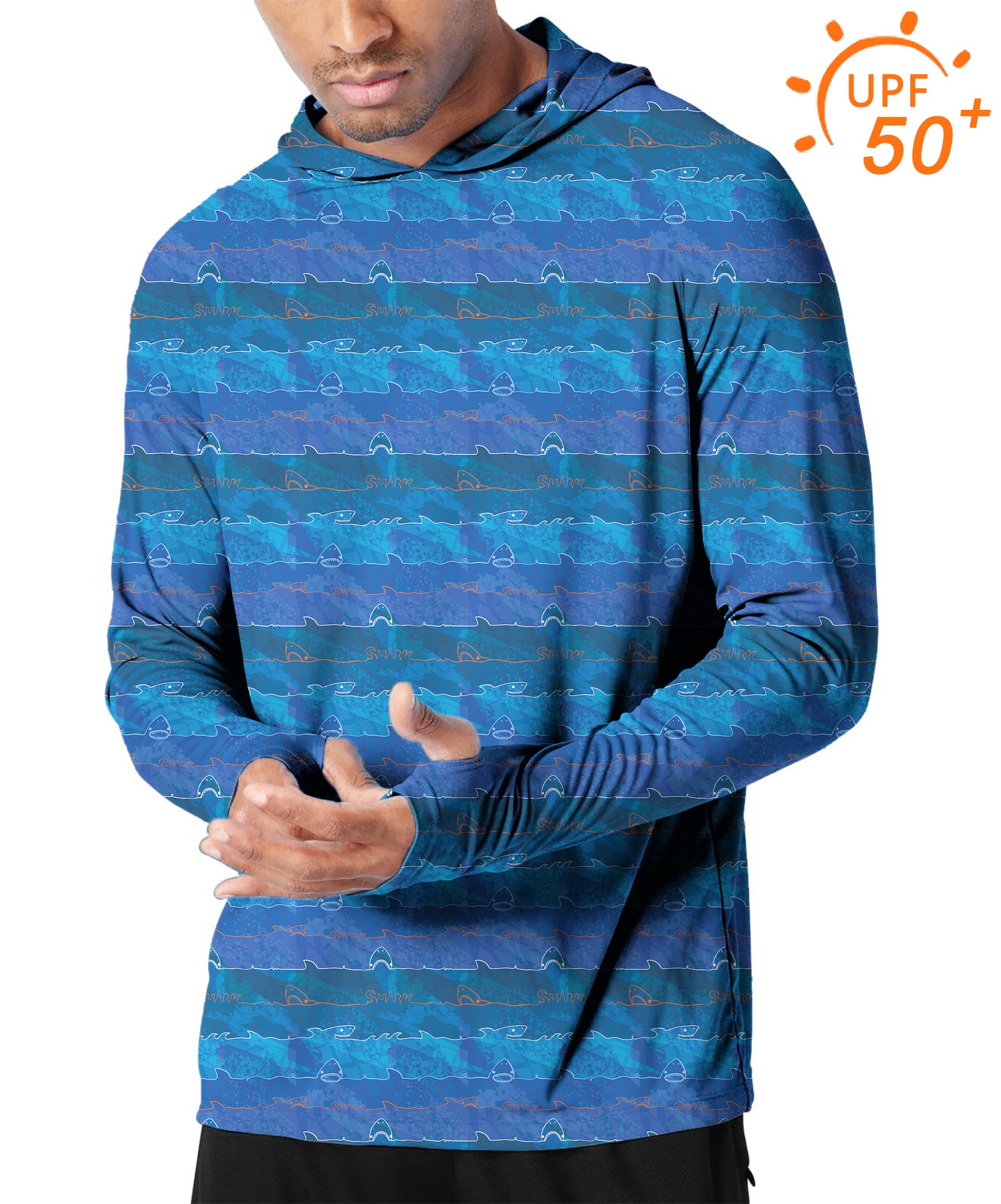 Men's Outdoor shark Golf Sun Protection Slim Fit hoodies