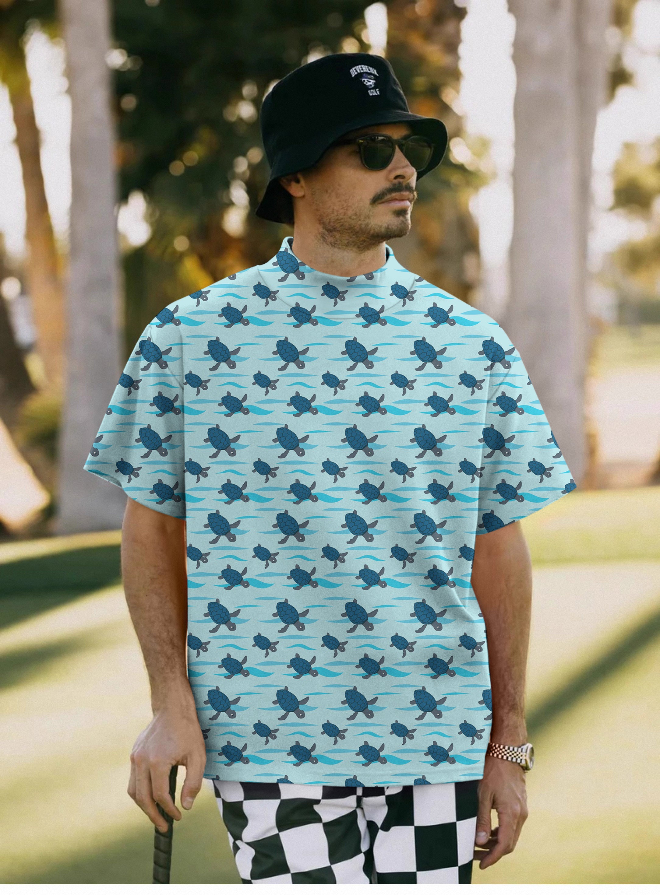 Men's Turtle Time Pullover High neck Long/Short sleeve T-Shirt