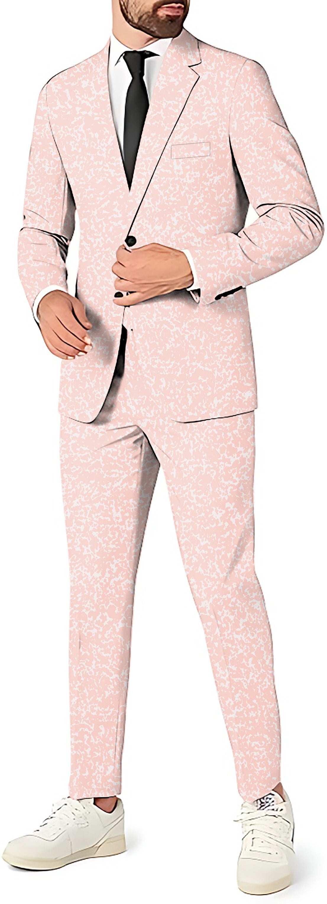Peach Performance Men's slim fit peach color party blazer suit with pants and vest