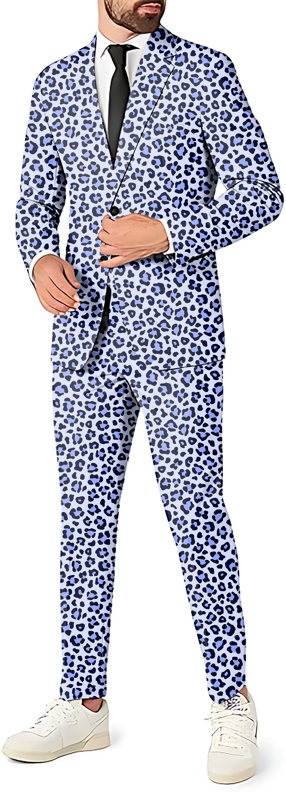 purple leopard print Men's Party Costumes-Theme Party 2 or 3pcs Suit set-Blazer Pants & Vest