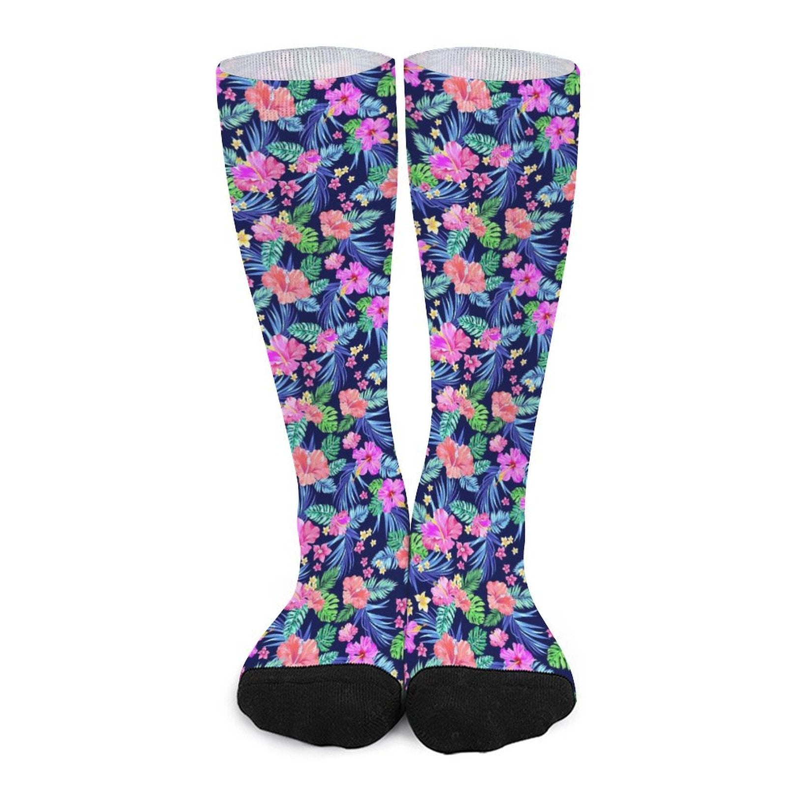 Tropical flowers Prined socks Gifts for Men Women