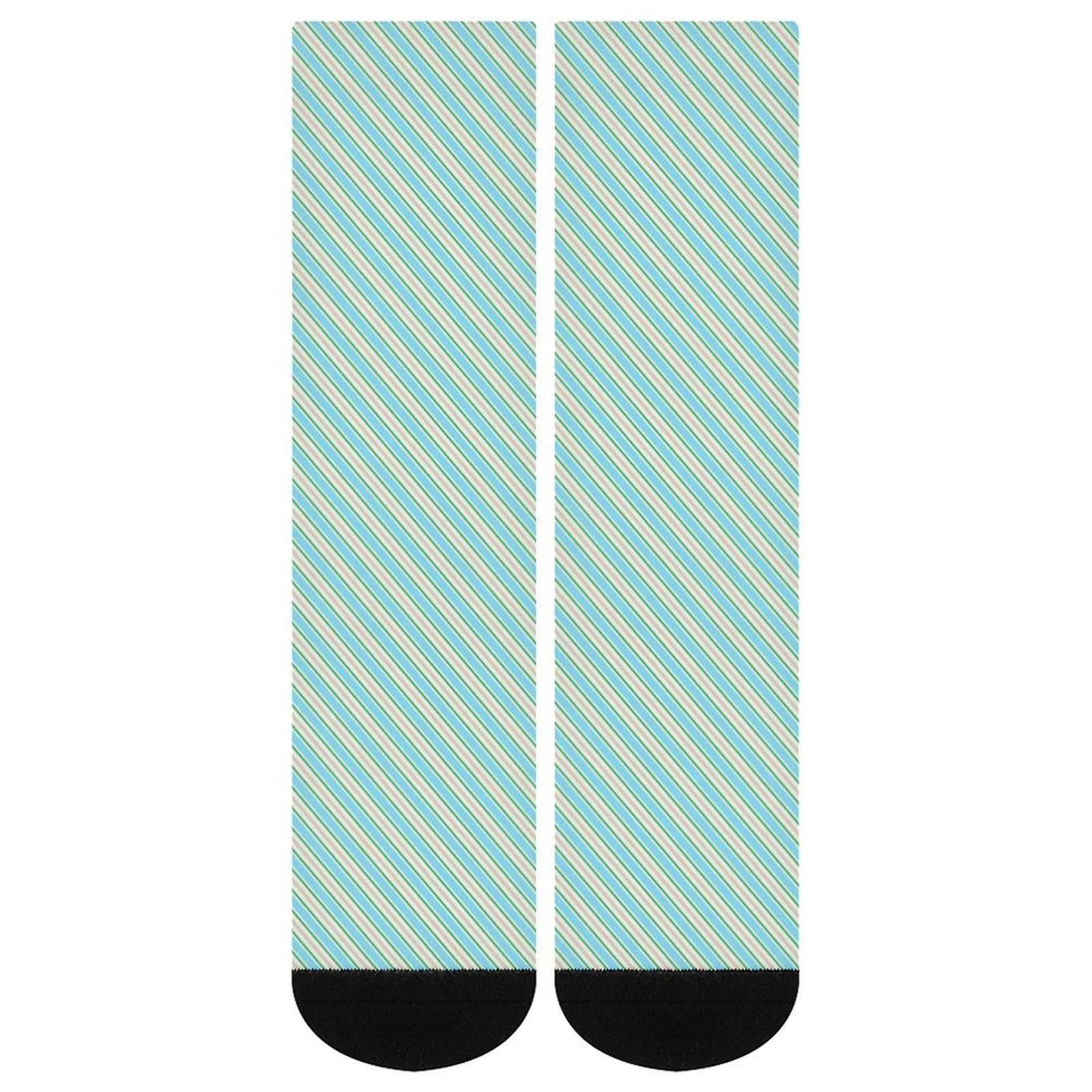 Diagonal stripes Prined socks Gifts for Men Women